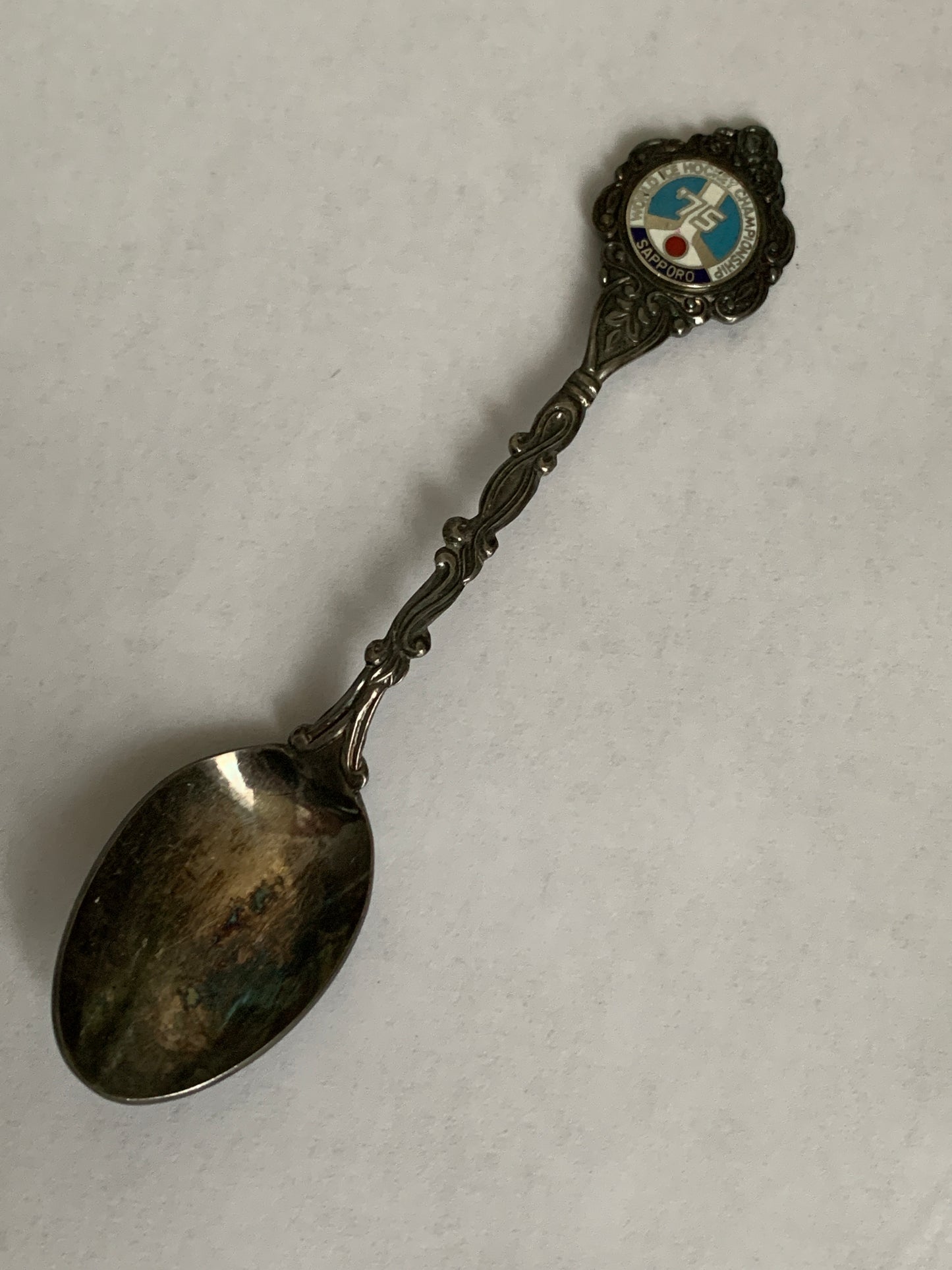 World Ice Hockey Championships Sapporo 75 Vintage Travel Spoon