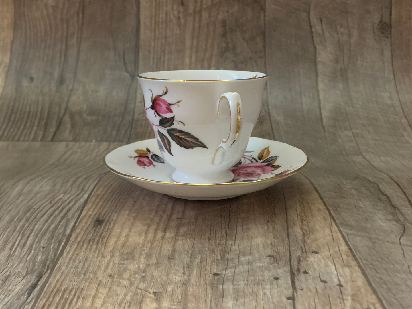 Pink Roses Vintage Teacup and Saucer Mothers Day Gift Grand Millennial Gifts