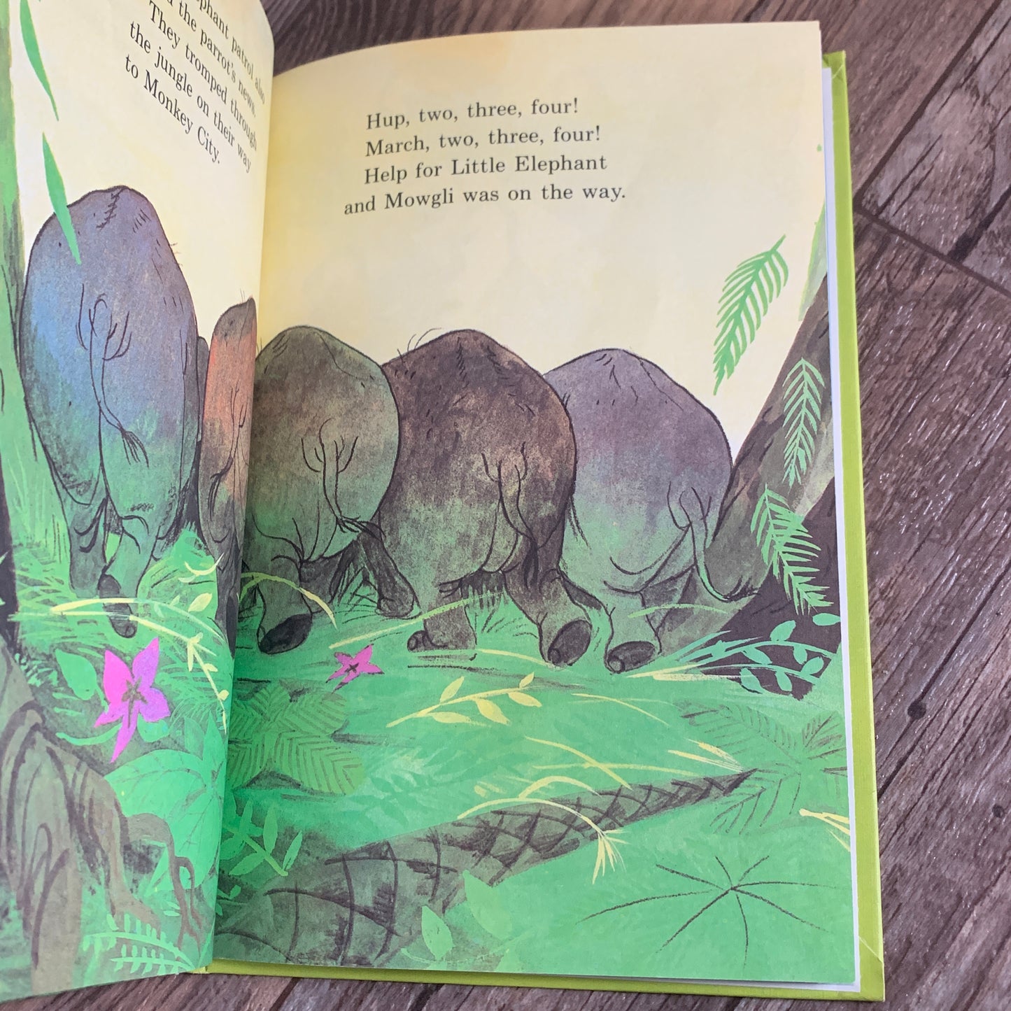 Mowgli and the Lost Elephant Child Disney Book Club Vintage Picture Story Book