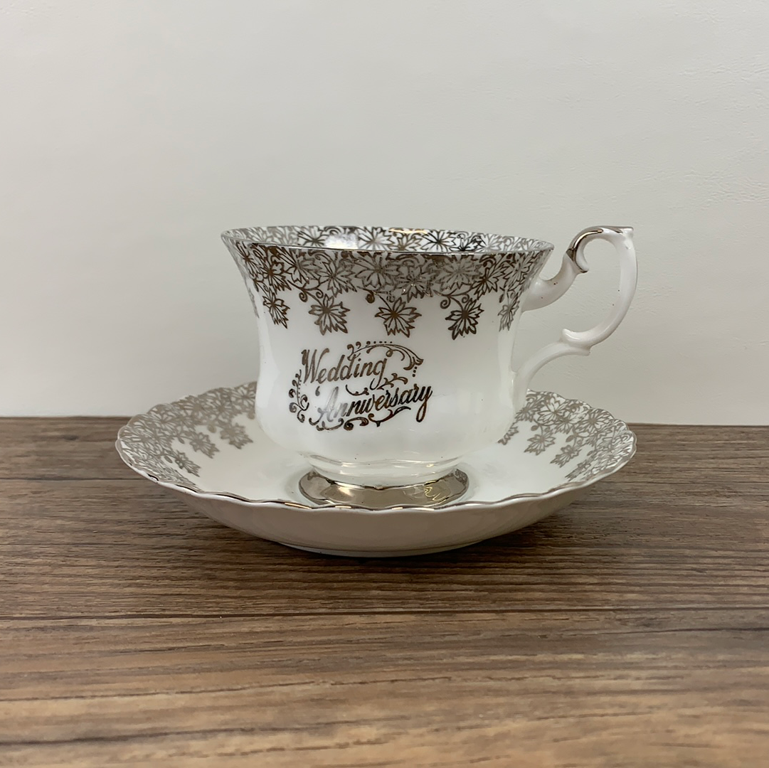 Royal Albert Silver Wedding Anniversary Teacup and Saucer Anniversary Gifts