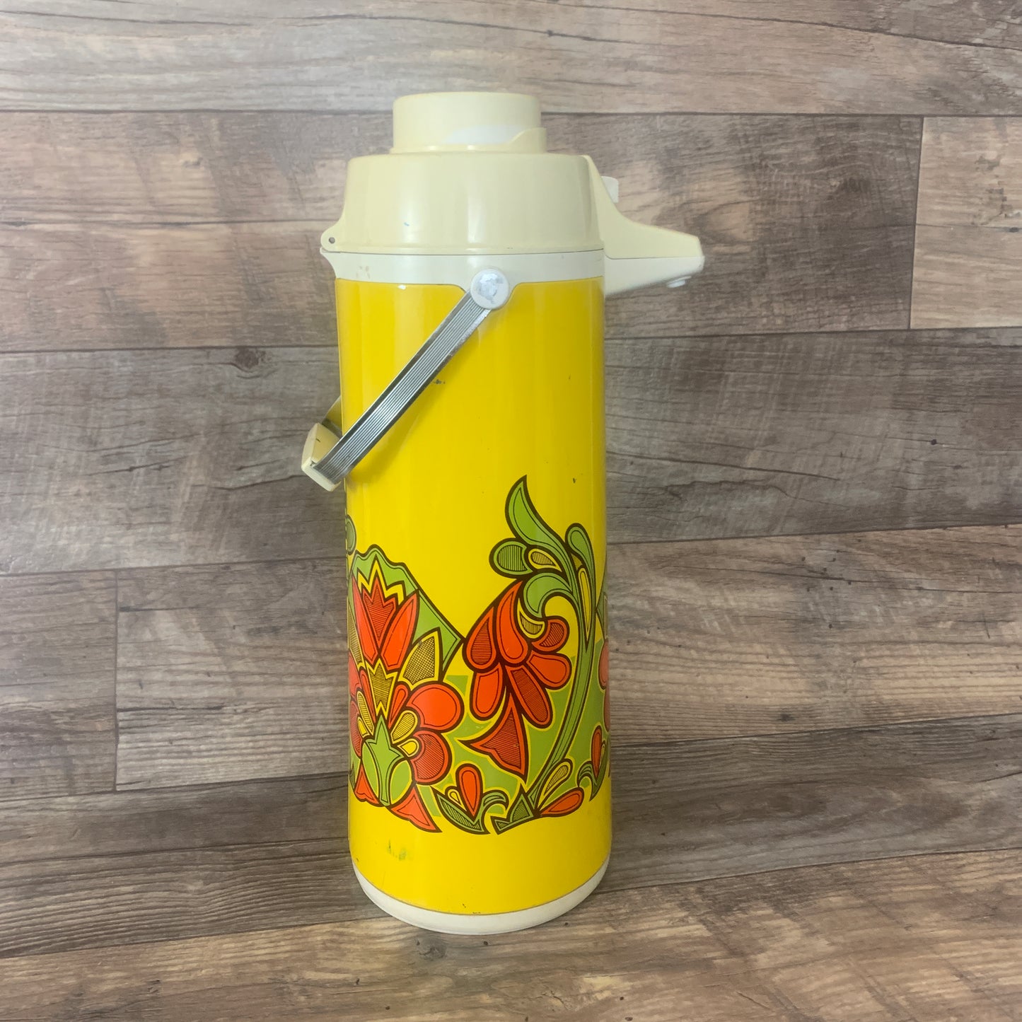 Vintage Insulated Thermos Mid Century Coffee Server Vintage Insulated Carafe Vintage 70s Psychedelic Pattern
