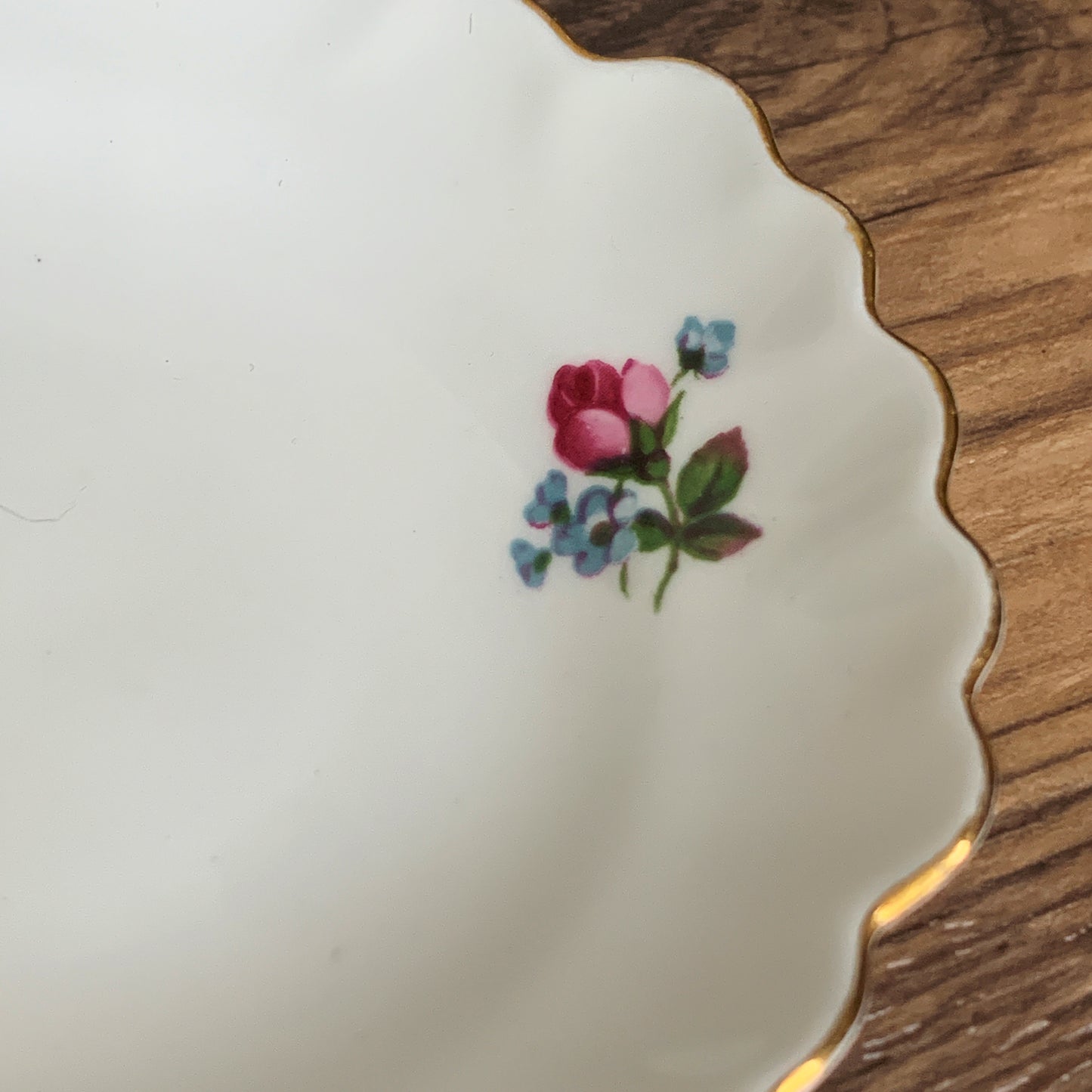 Royal Adderly Small China Plate with Pink Floral Pattern