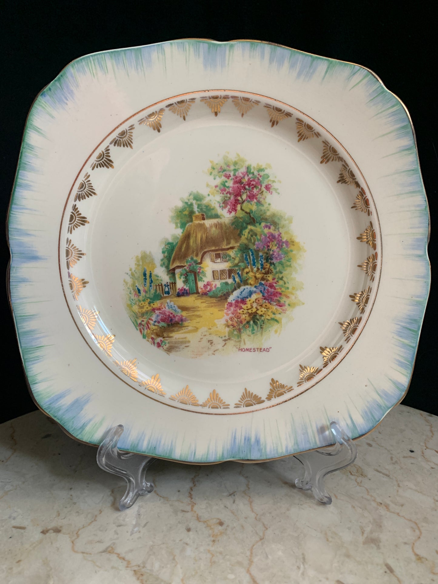 Vintage China Plate Homestead"