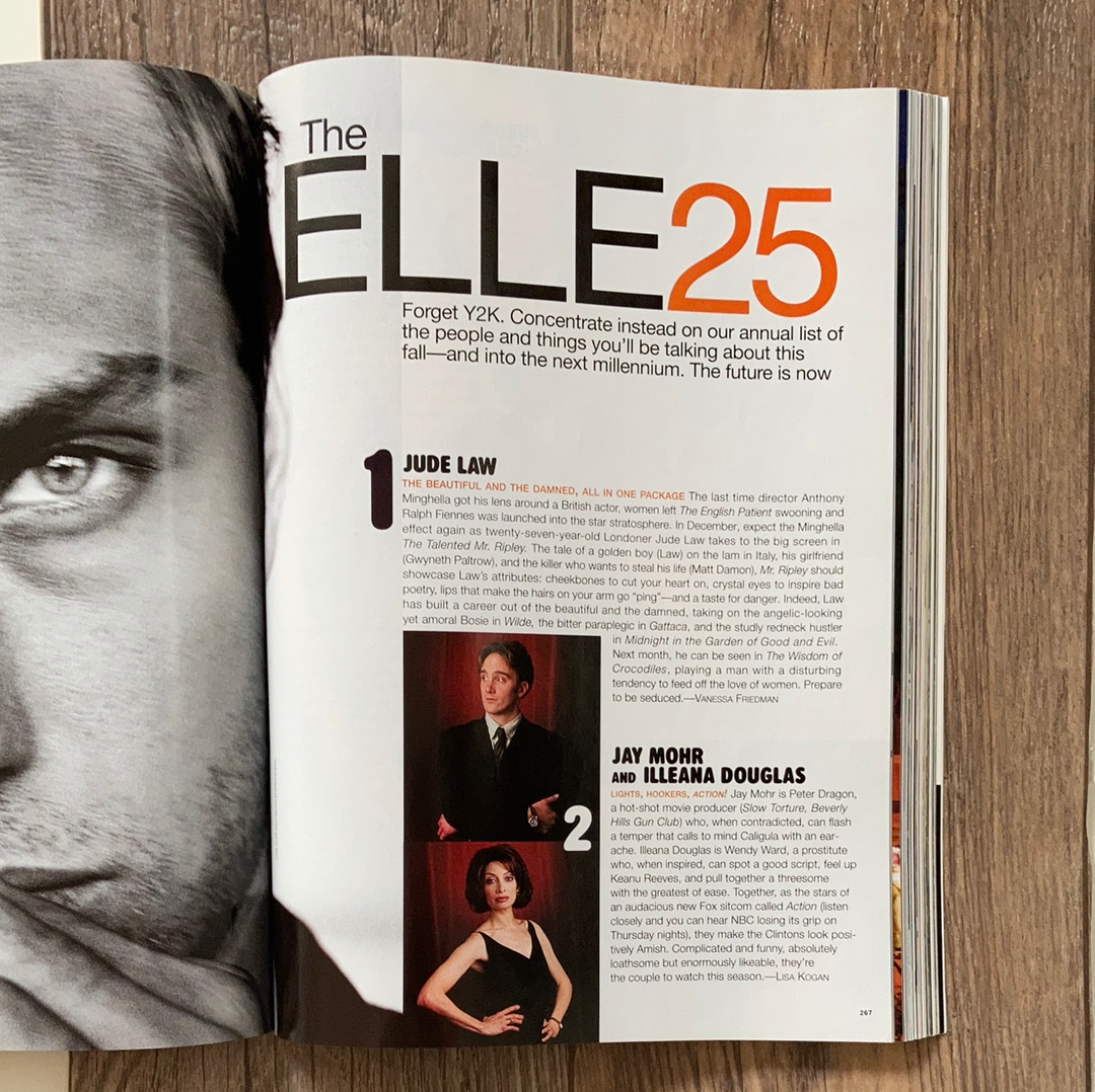 Elle Fashion Magazine September 1999 Ashley Judd Cover