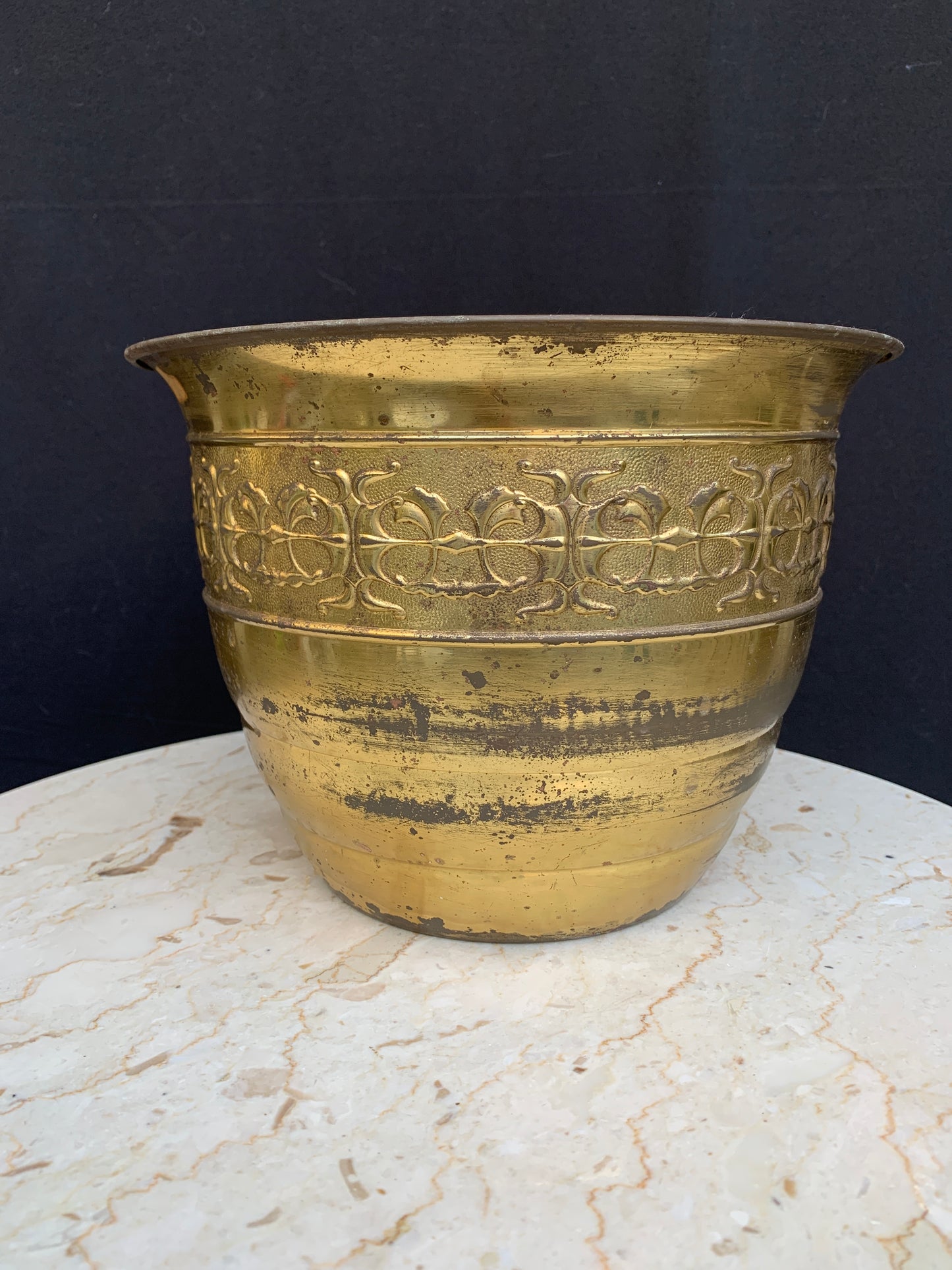 Vintage Brass Coloured Planter