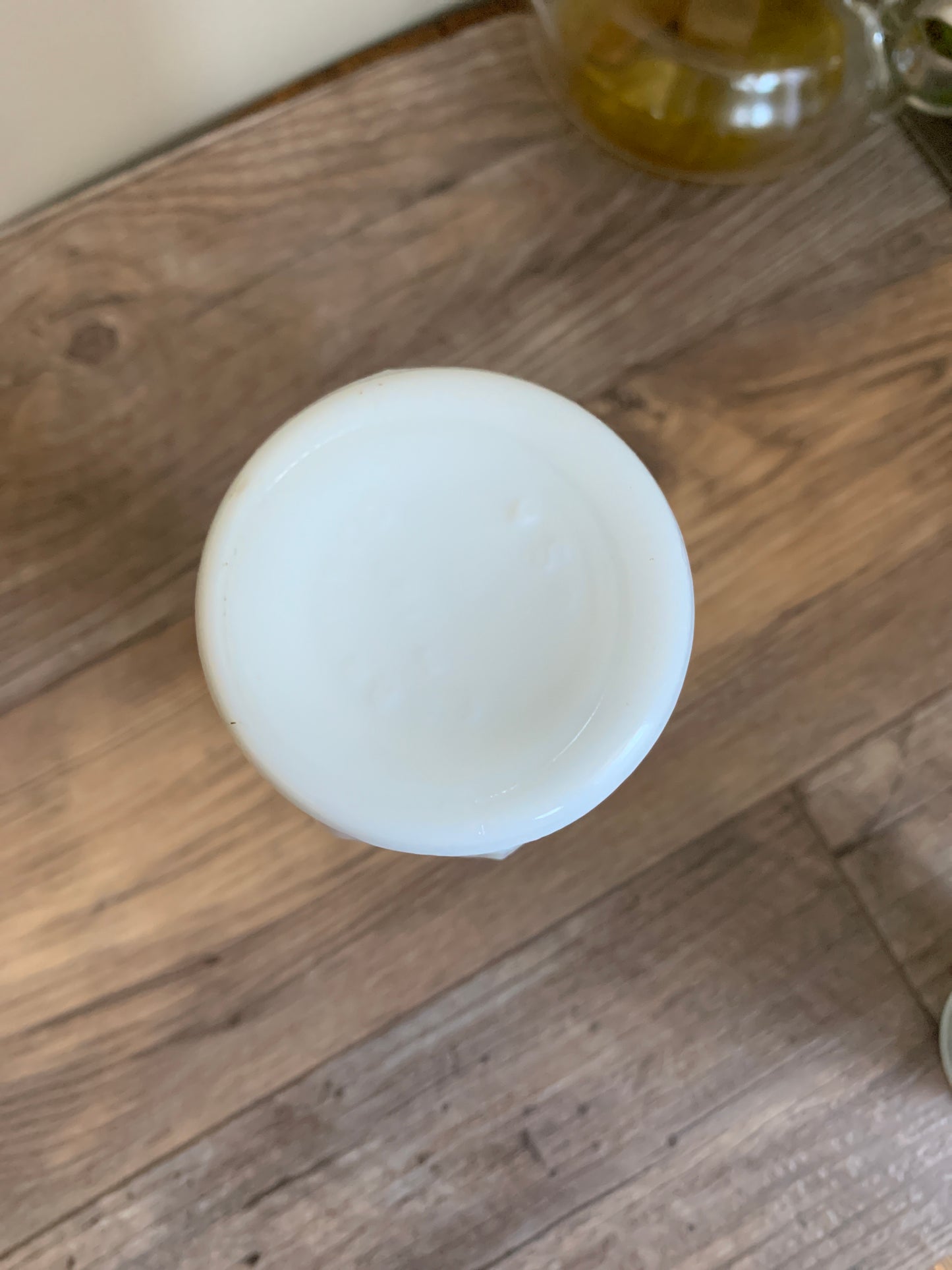 White Milk Glass Vintage Vase with Diamond Waffle Pattern Vintage Farmhouse Decor Housewarming Gifts