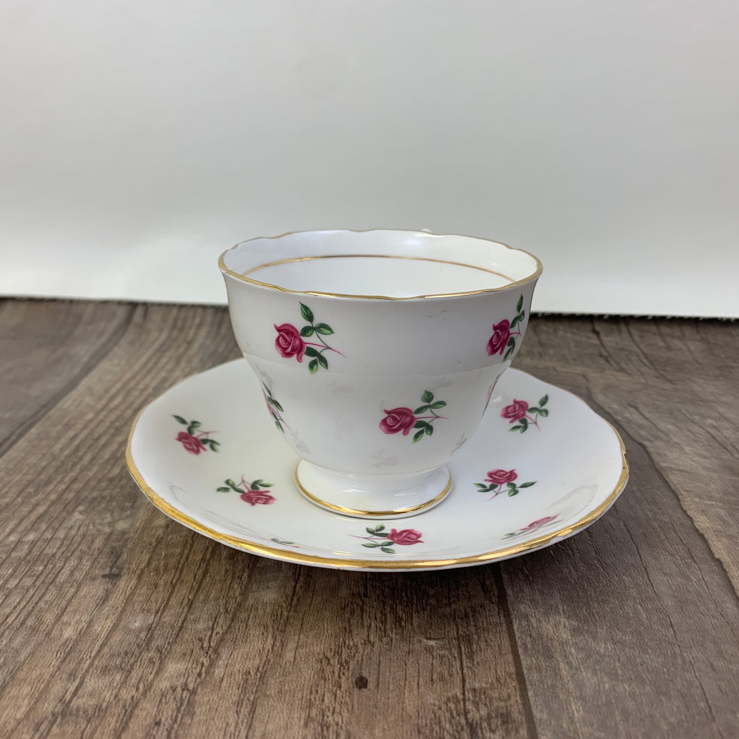 Vintage Teacup with Pink Rosebuds Colclough Bone China English Tea Cups
