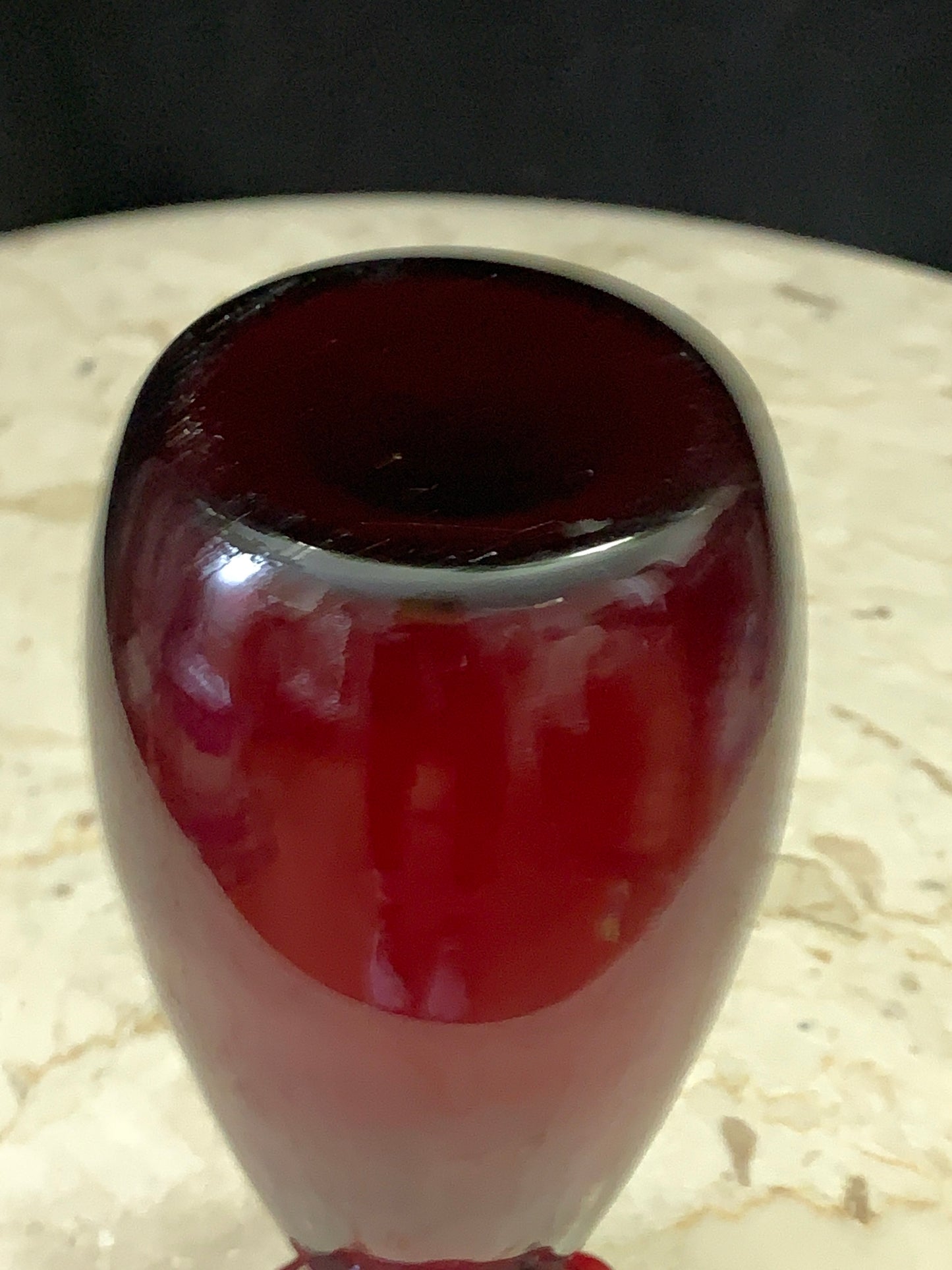 Ruby Glass Red Blown Glass Vase Small Red Bud Vase Vintage Home Decor