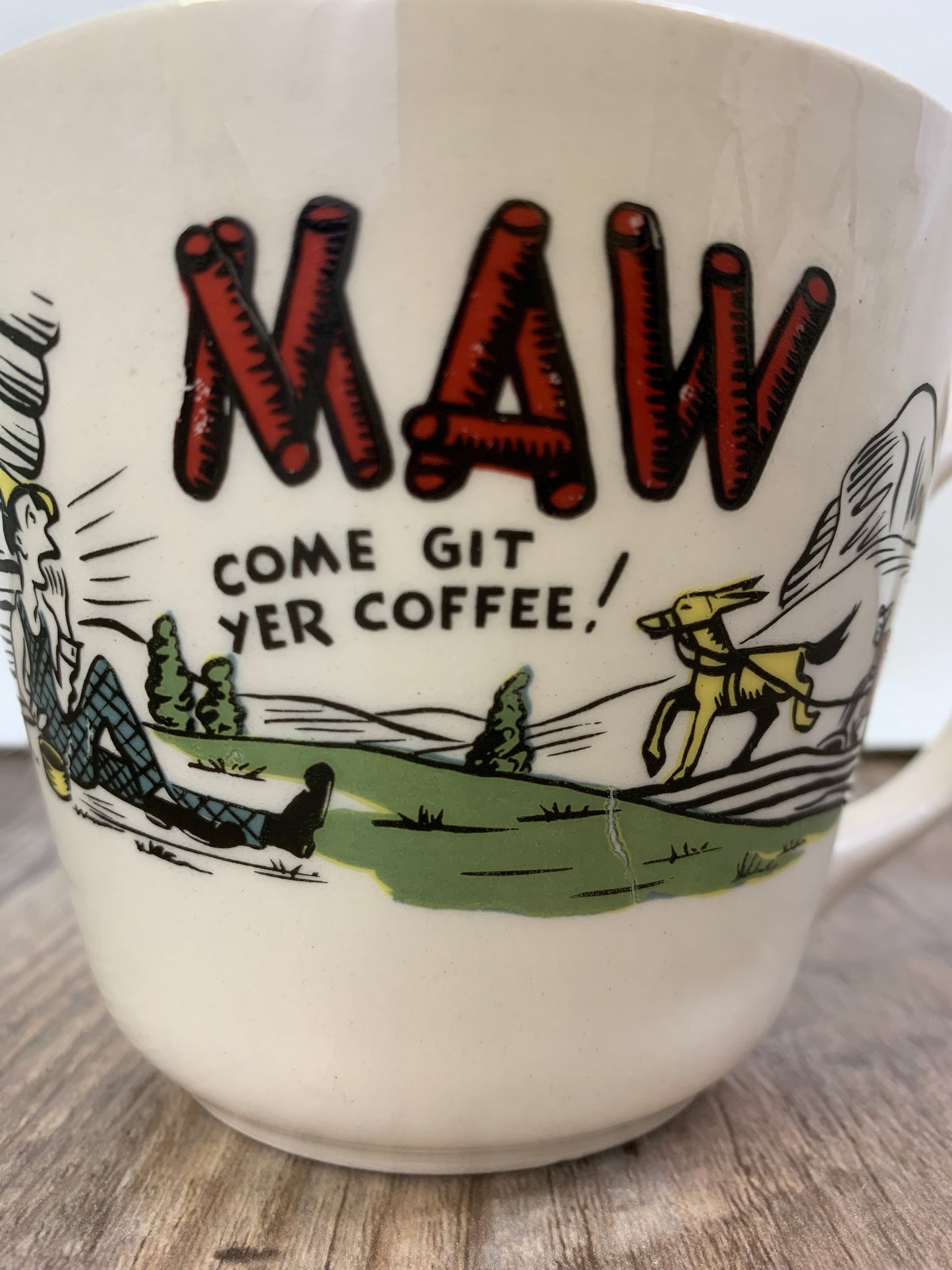 Vintage Coffee Mug "Maw Come Git Yer Coffee" Funny Coffee Mug Gift for Mom