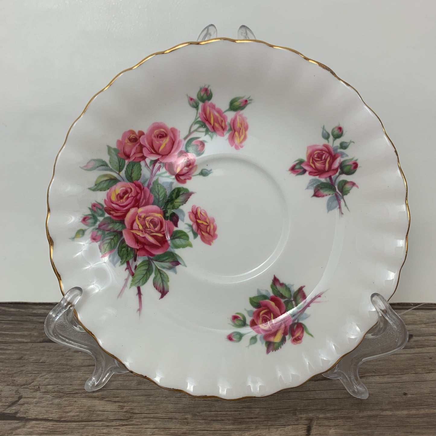 Royal Albert Centennial Rose Teacup and Saucer Canada Centennial Commemorative Pattern