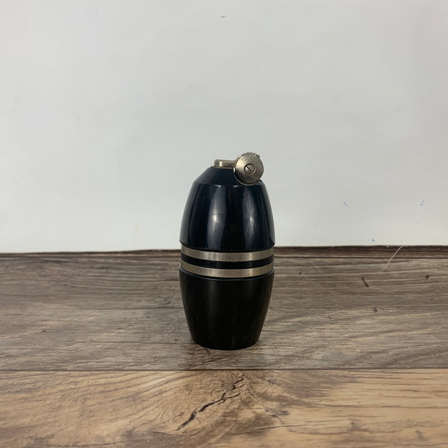 Black Vintage Table Lighter, Poppell Made in Holland
