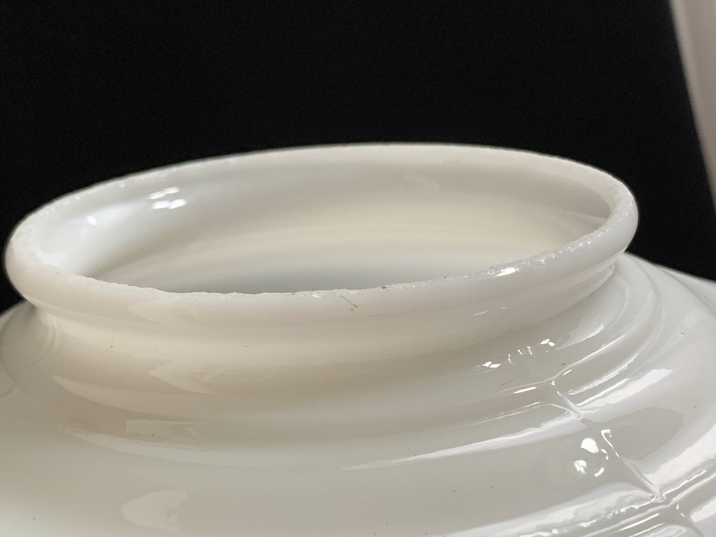 Hand Painted Milk Glass Light Cover