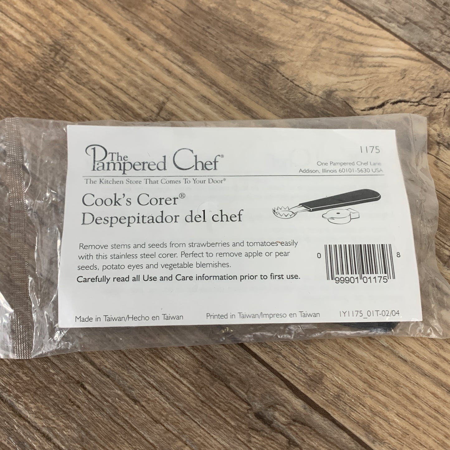 Pampered Chef Cook's Corer 1175 New in Package