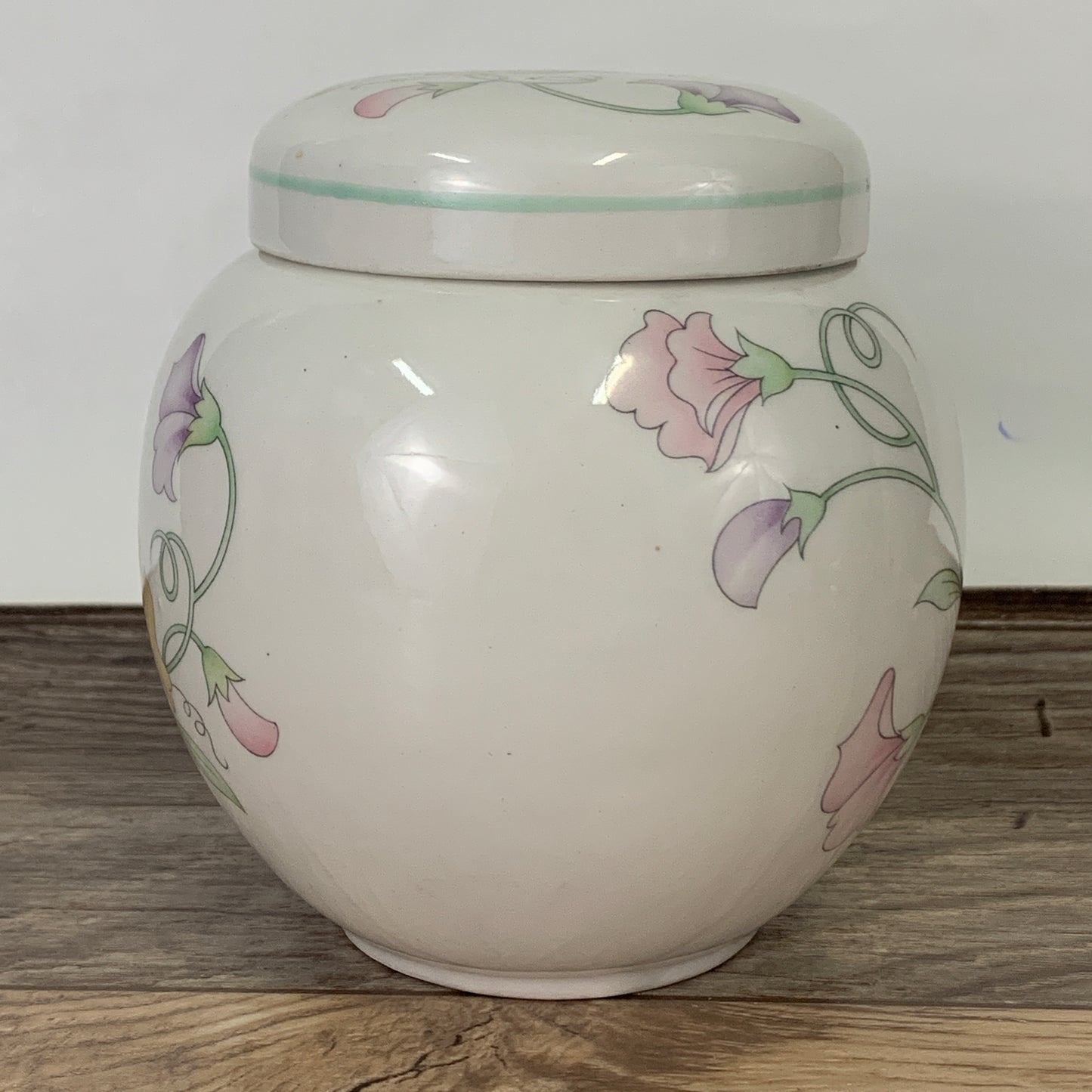 Vintage Sadler Sweet Pea Ginger Jar, Tea Caddy, Vintage Kitchen Storage