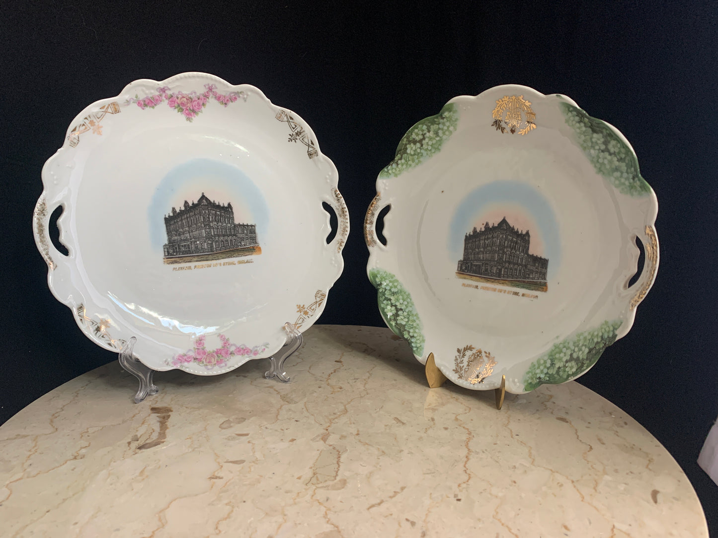 Playfair, Preston Co's Store Midland Set of Two Collector Plates