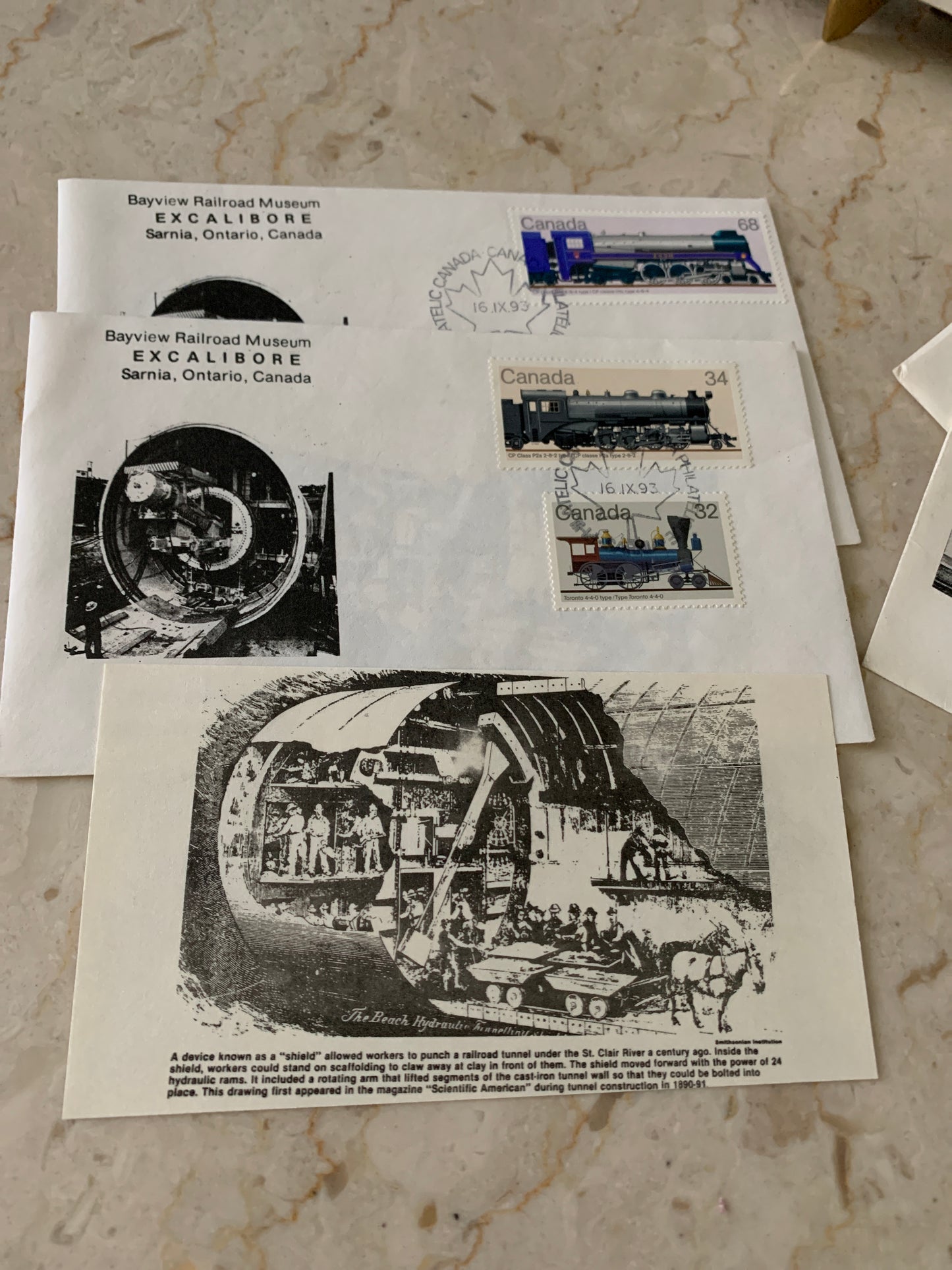 Bayview Railroad Museum Port Huron and Sarnia Stamps