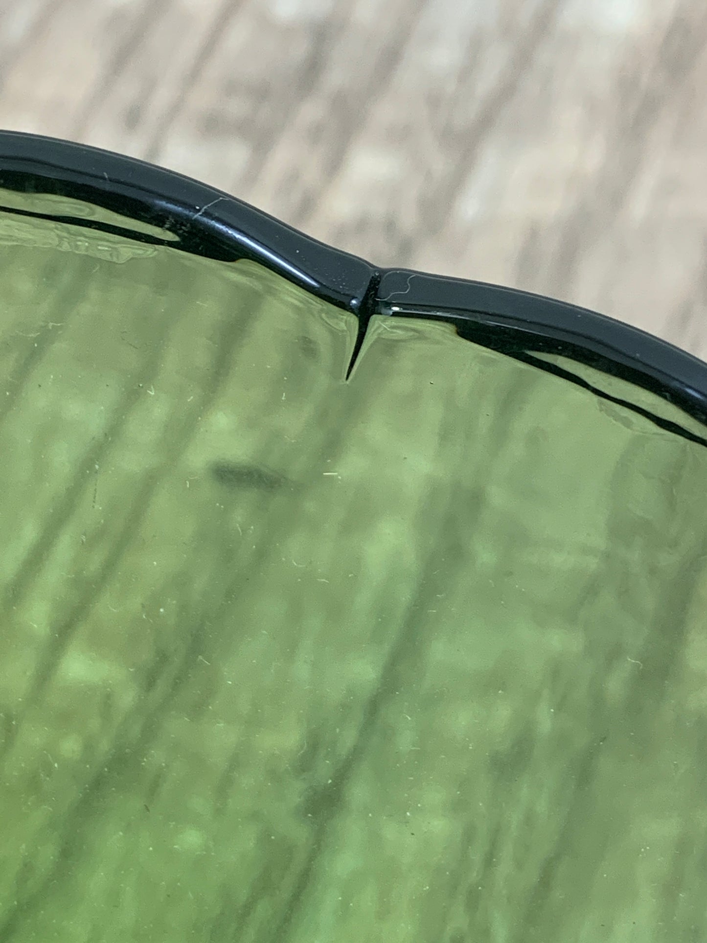 Vintage Glass Planter Green Glass Vintage Home Decor