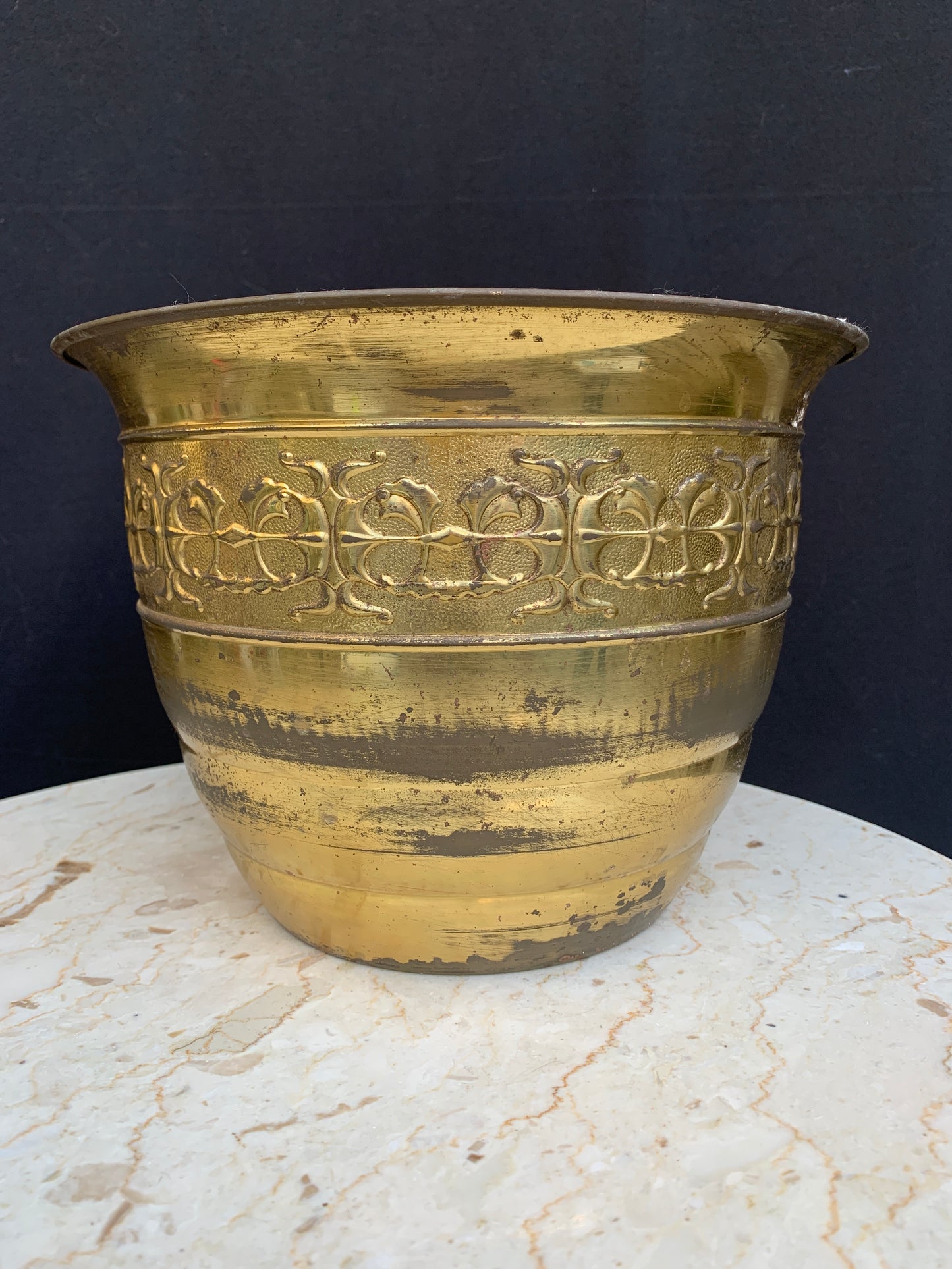 Vintage Brass Coloured Planter