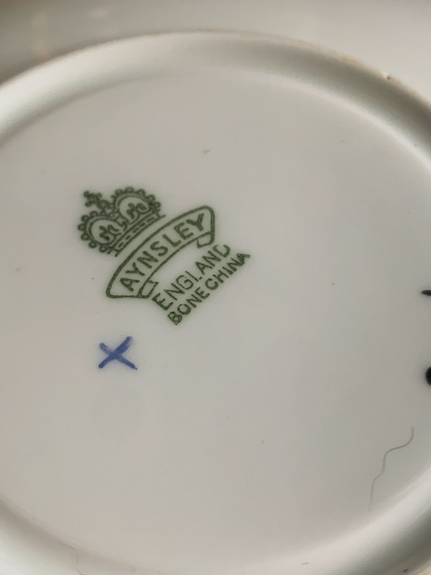 Blue Vintage Teacup with River Scene Aynsley Tea Cup