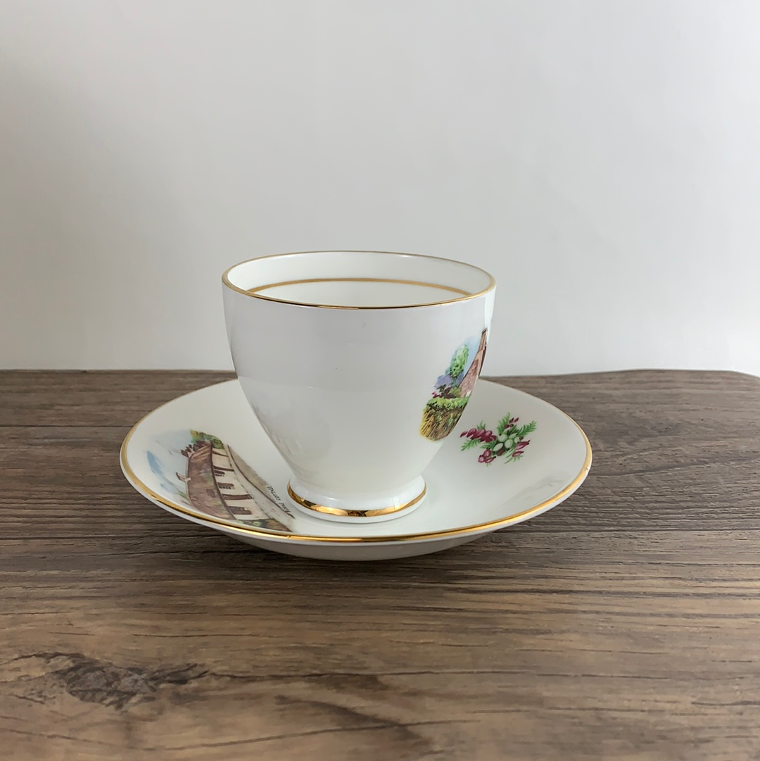 Burns Cottage Souvenir Teacup Trio