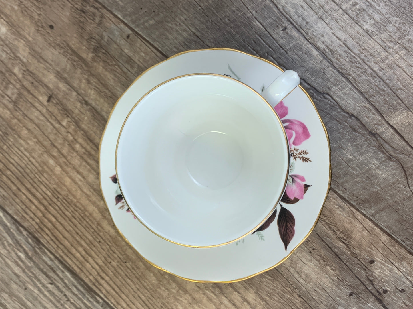 Pink and White Floral Teacup Queen Anne Tea Cup Mothers Day Gifts