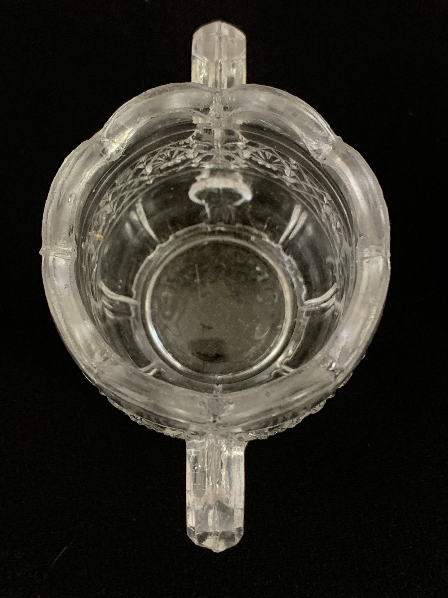 EAPG Child's Size Cream and Sugar c 1913 John B Higbee Glass Company, Miniature Cream and Sugar set