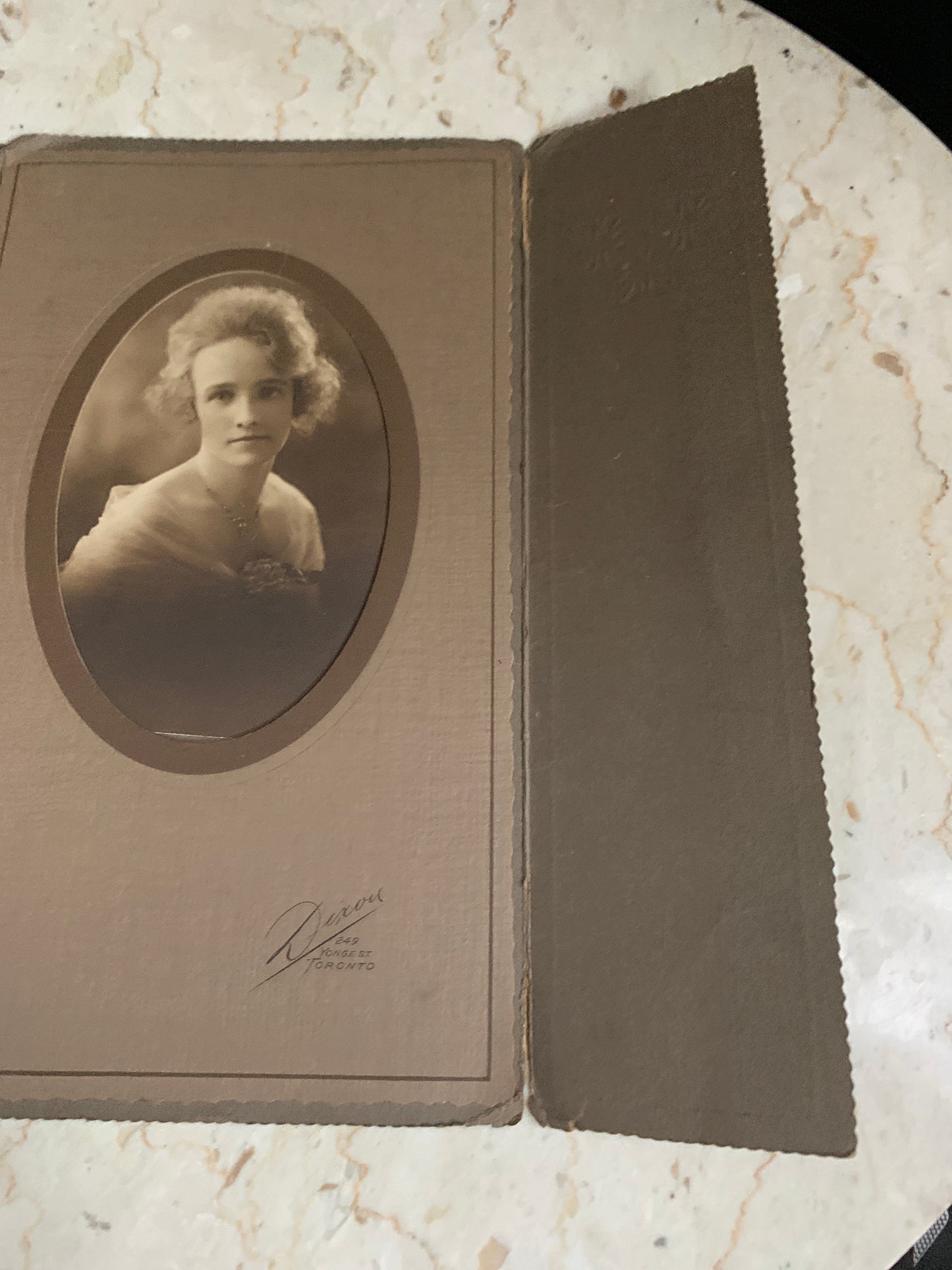 Vintage Sepia Photo in Paper Frame