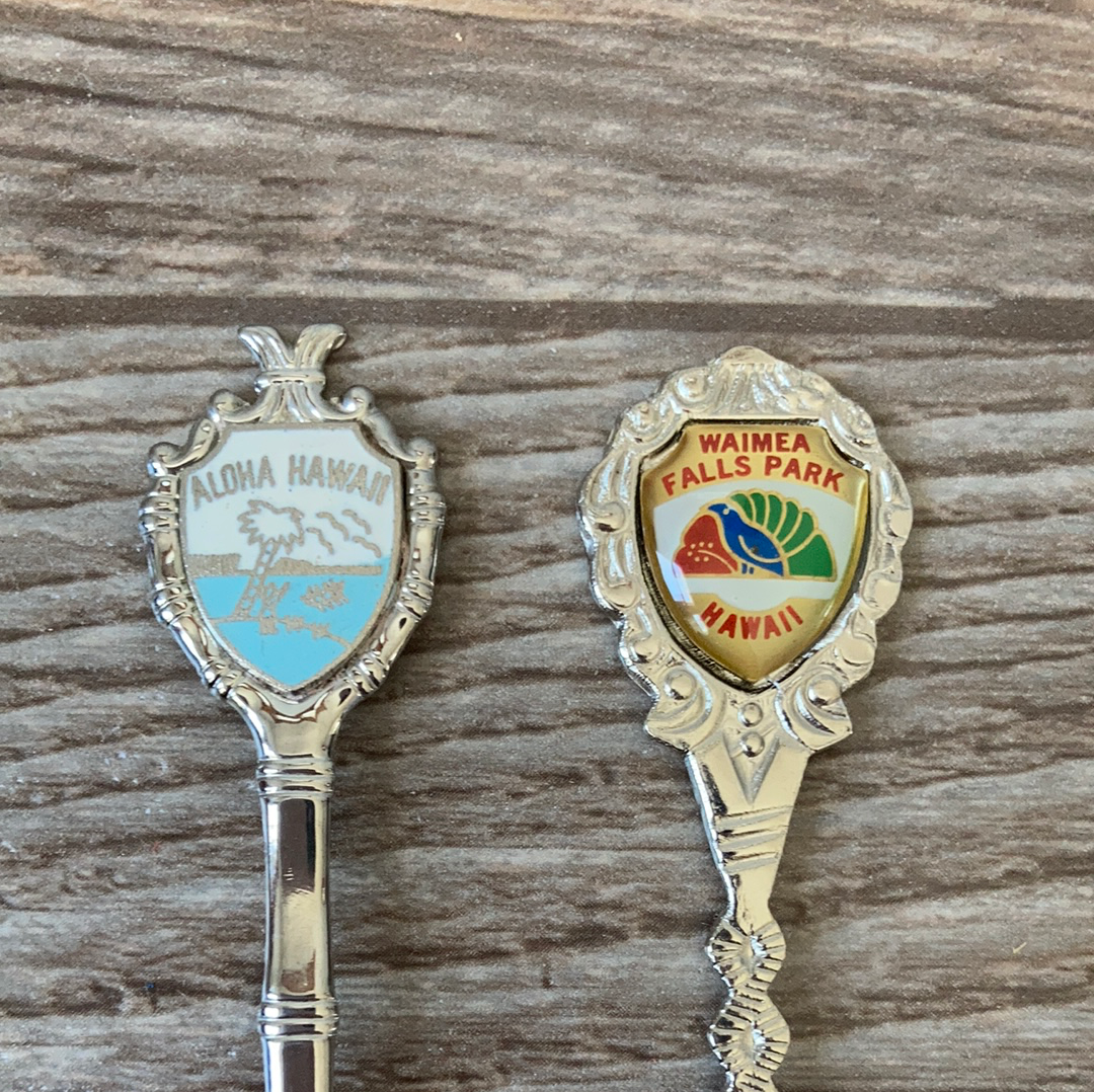 6 Hawaiian Vintage Collectible Souvenir Spoons Instant Collection