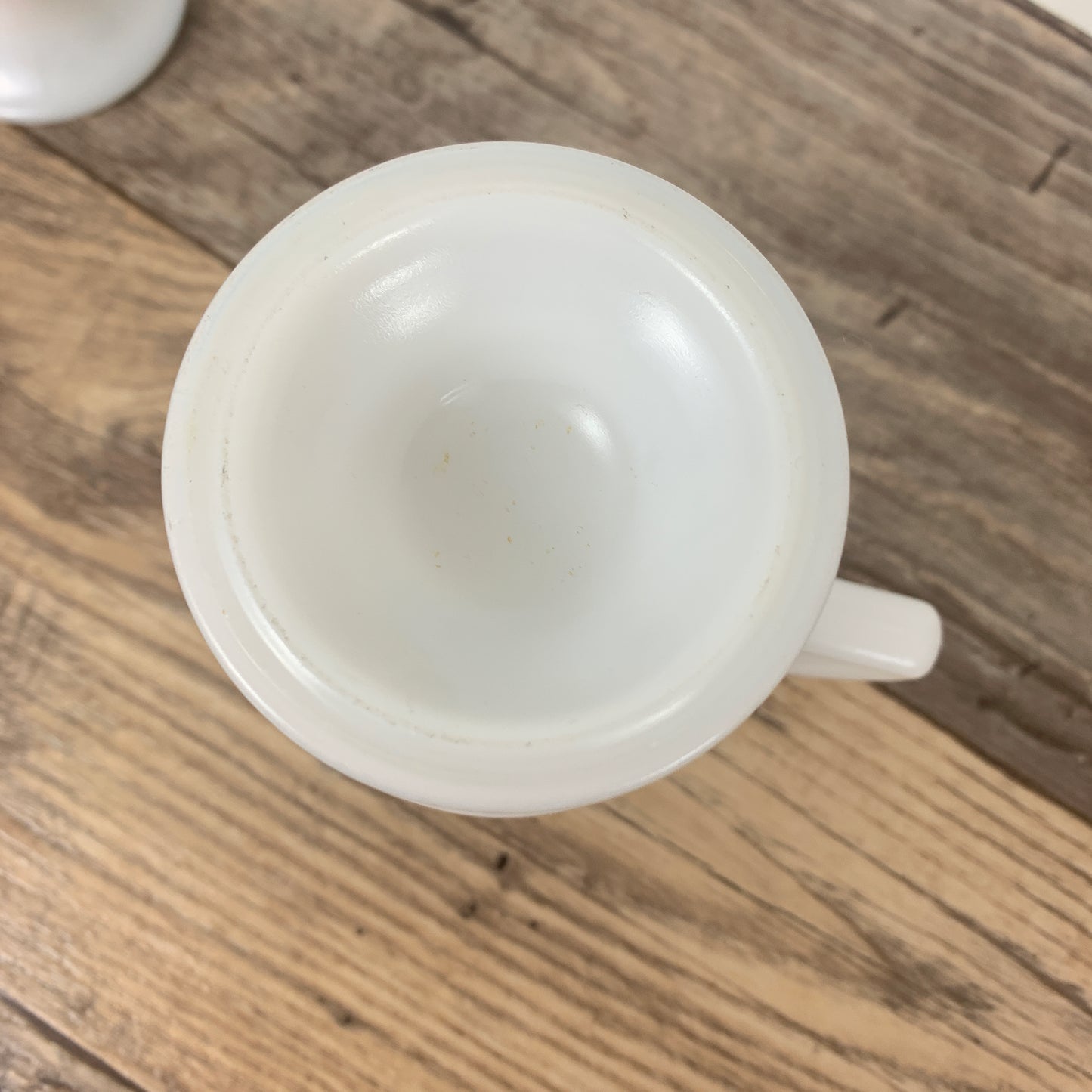 Milk Glass Pedestal Coffee Mugs, Set of 2 Vintage Mugs