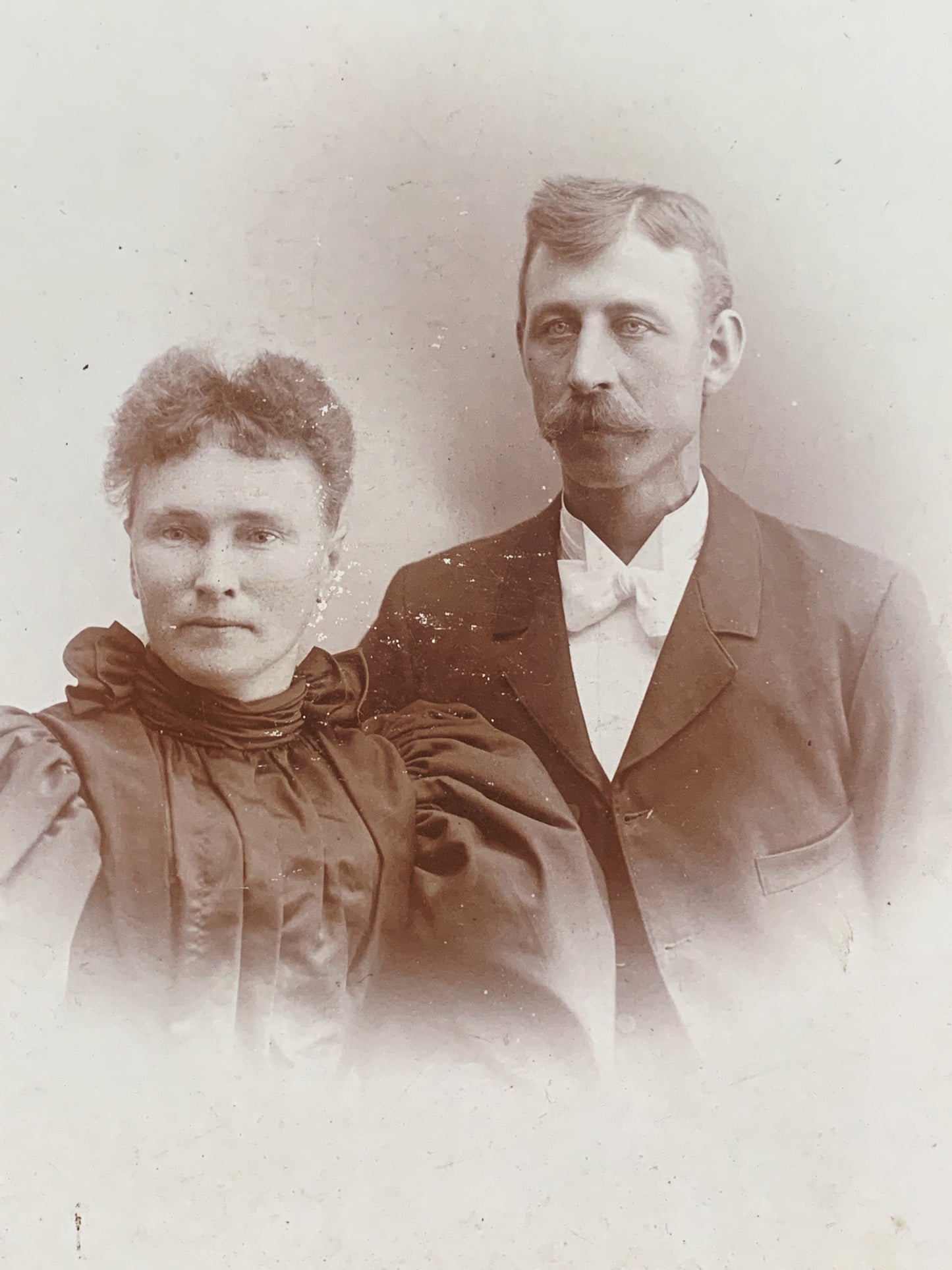 Cabinet Card Man and Woman Berlin, Ontario Antique Photo