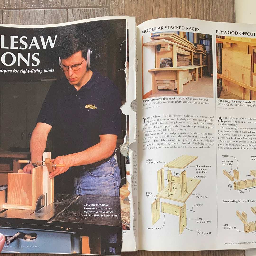 American Woodworker Magazine October 1996 edition How to wood working plans
