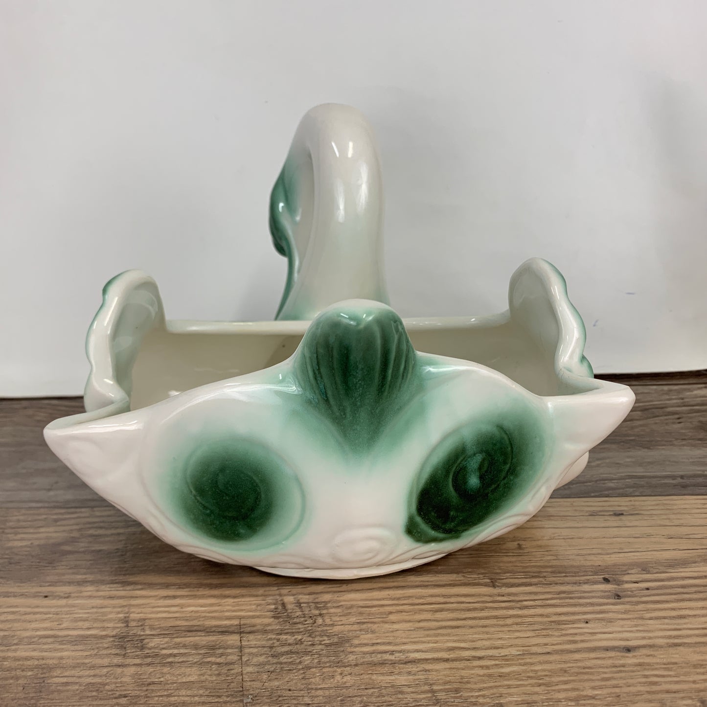 Large Swan Shaped Ceramic Planter, Ceramic Swan Planter Vintage Home Decor Swan Planter