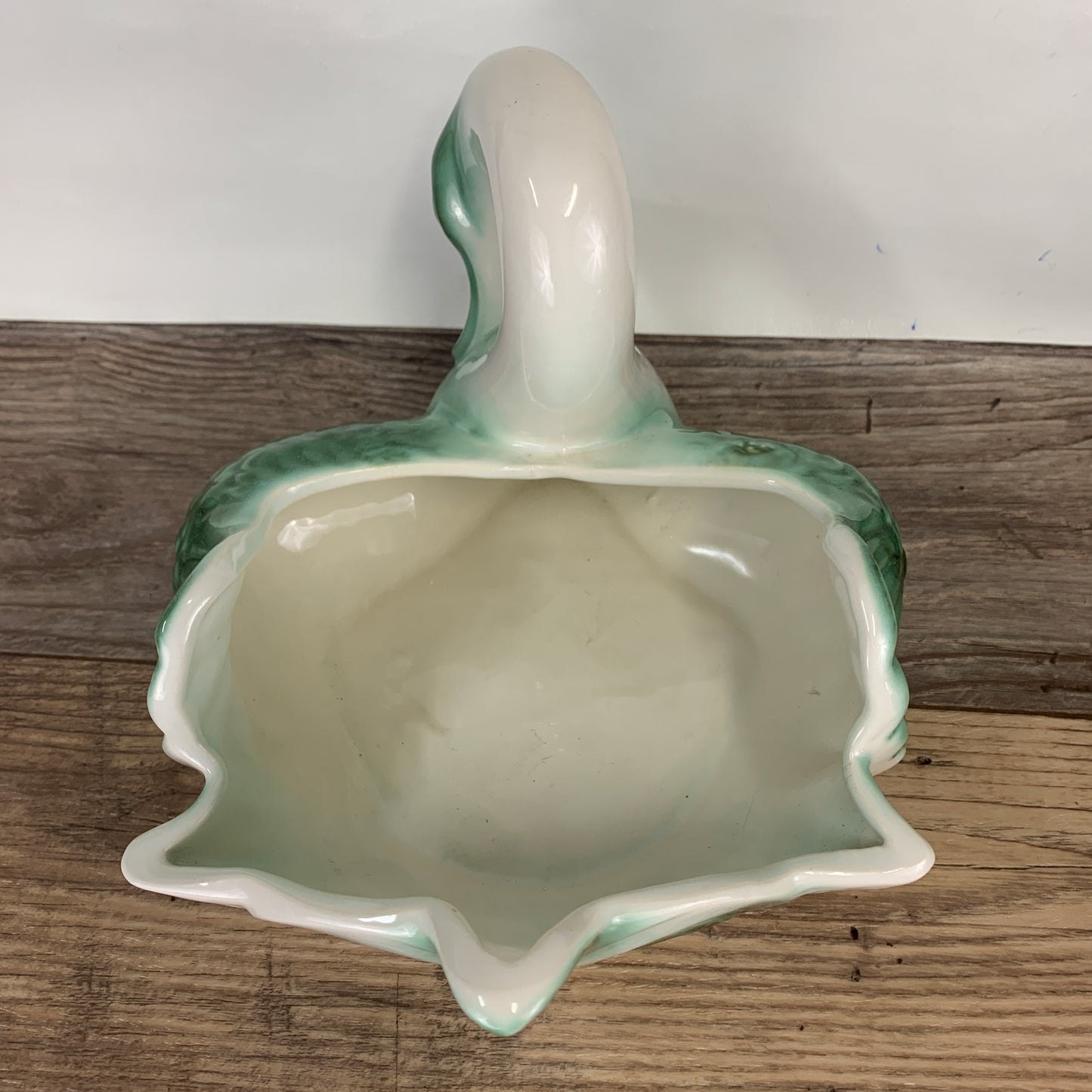 Large Swan Shaped Ceramic Planter, Ceramic Swan Planter Vintage Home Decor Swan Planter