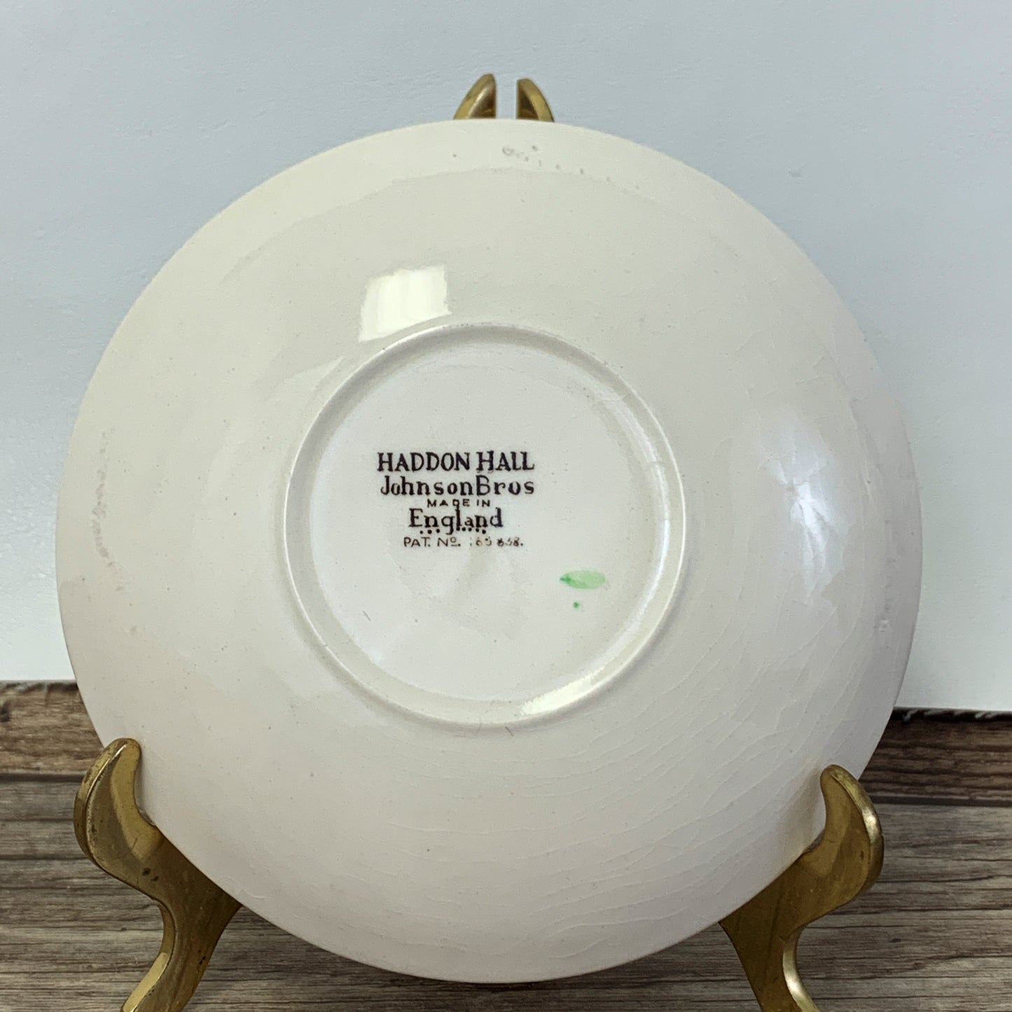 Johnson Brothers Haddon Hall Vintage Demitasse Cup and Saucer, Vintage Farmhouse Ironstone Transferware