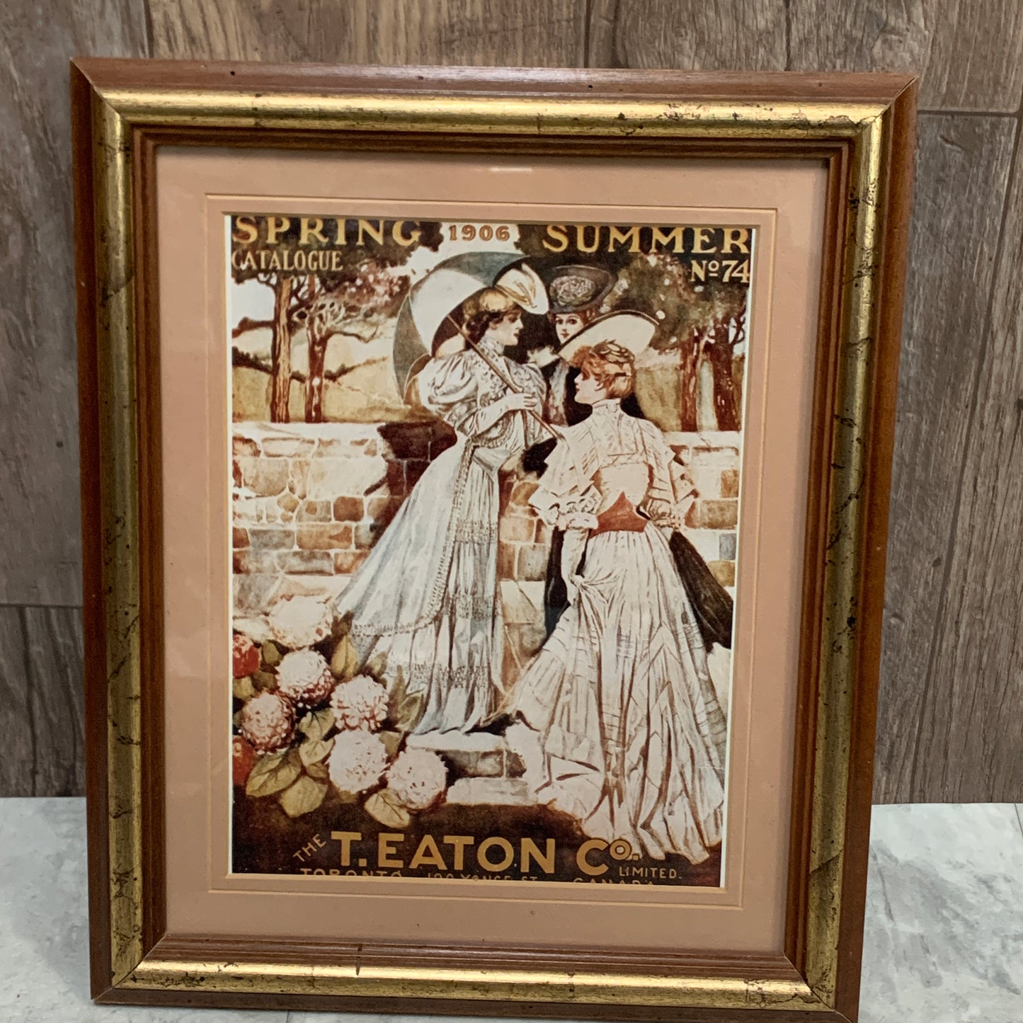 Framed Vintage Print Eaton's Catalogue Cover Spring Summer 1906