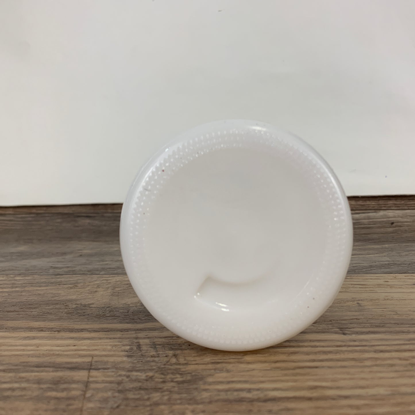 White Bud Vase with Scalloped Rim, Vintage Milk Glass Bud Vase