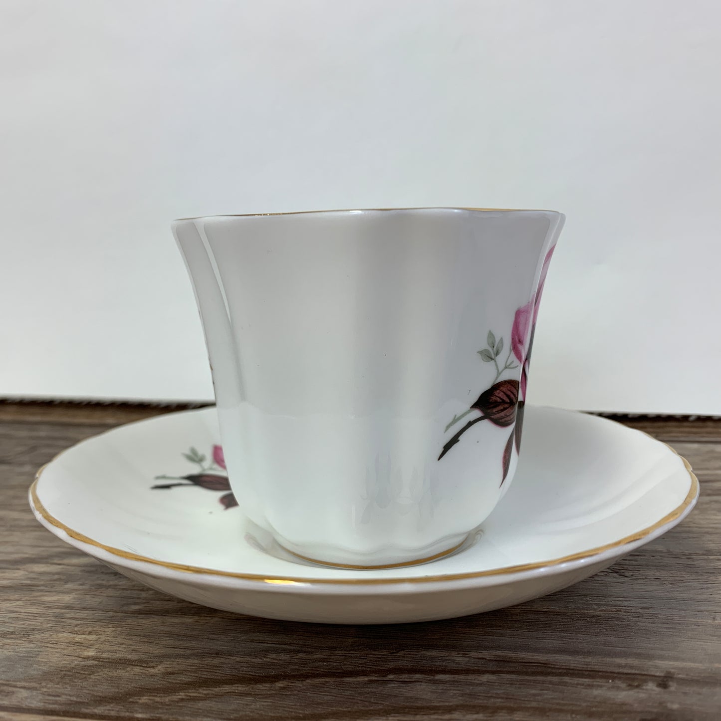 Royal Grafton Pink and White Floral Teacup
