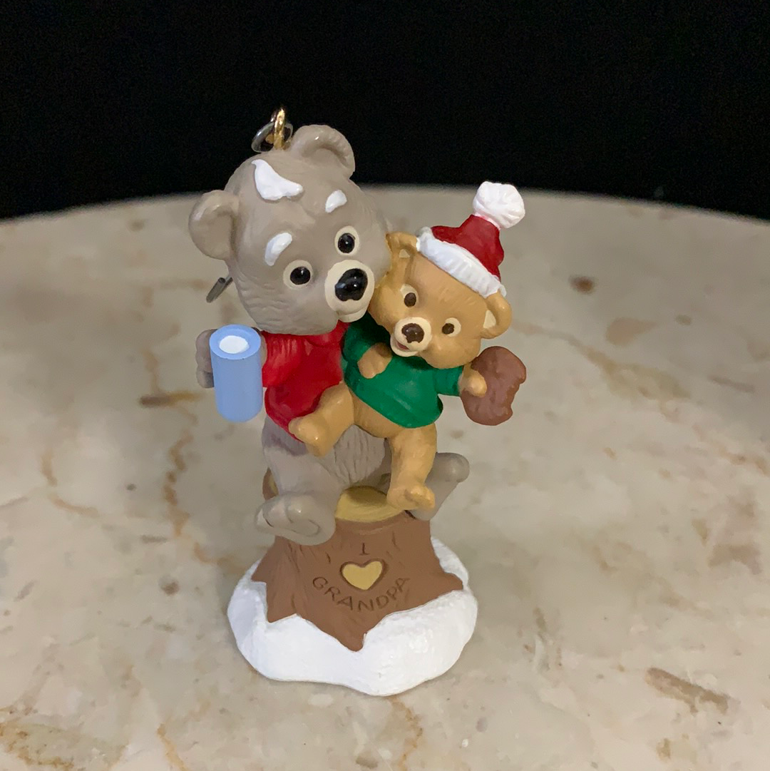 Hallmark Vintage Christmas Ornament I Love Grandpa 1995 Hallmark Ornament