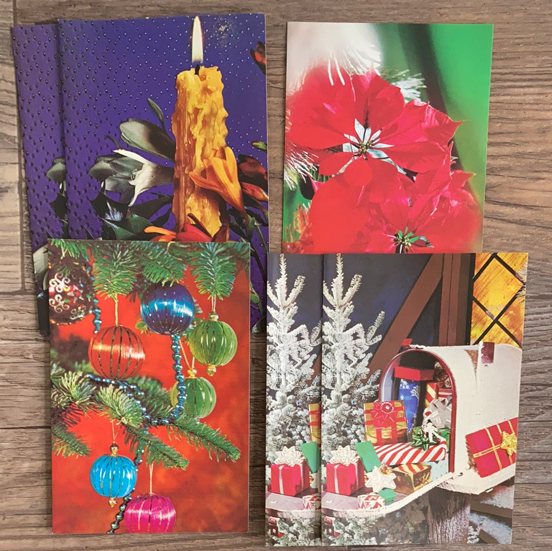 Vintage 1970s Christmas Cards Lot of 15 Junk Journal Paper Ephemera Vintage Christmas Cards