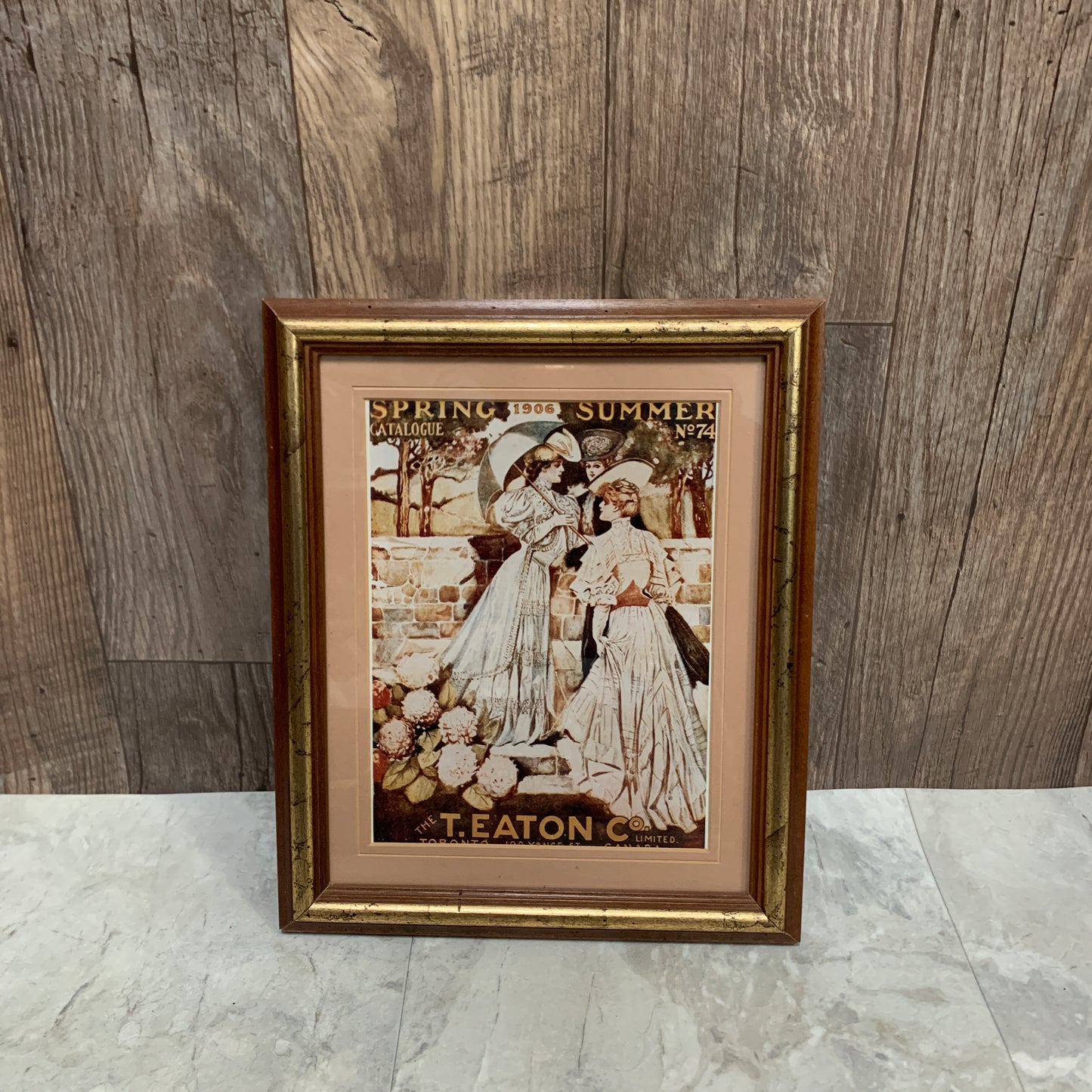 Framed Vintage Print Eaton's Catalogue Cover Spring Summer 1906
