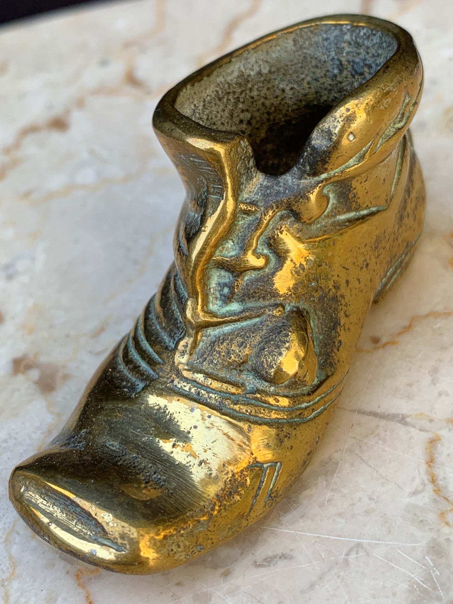 Brass Boot Vintage Brass Miniature