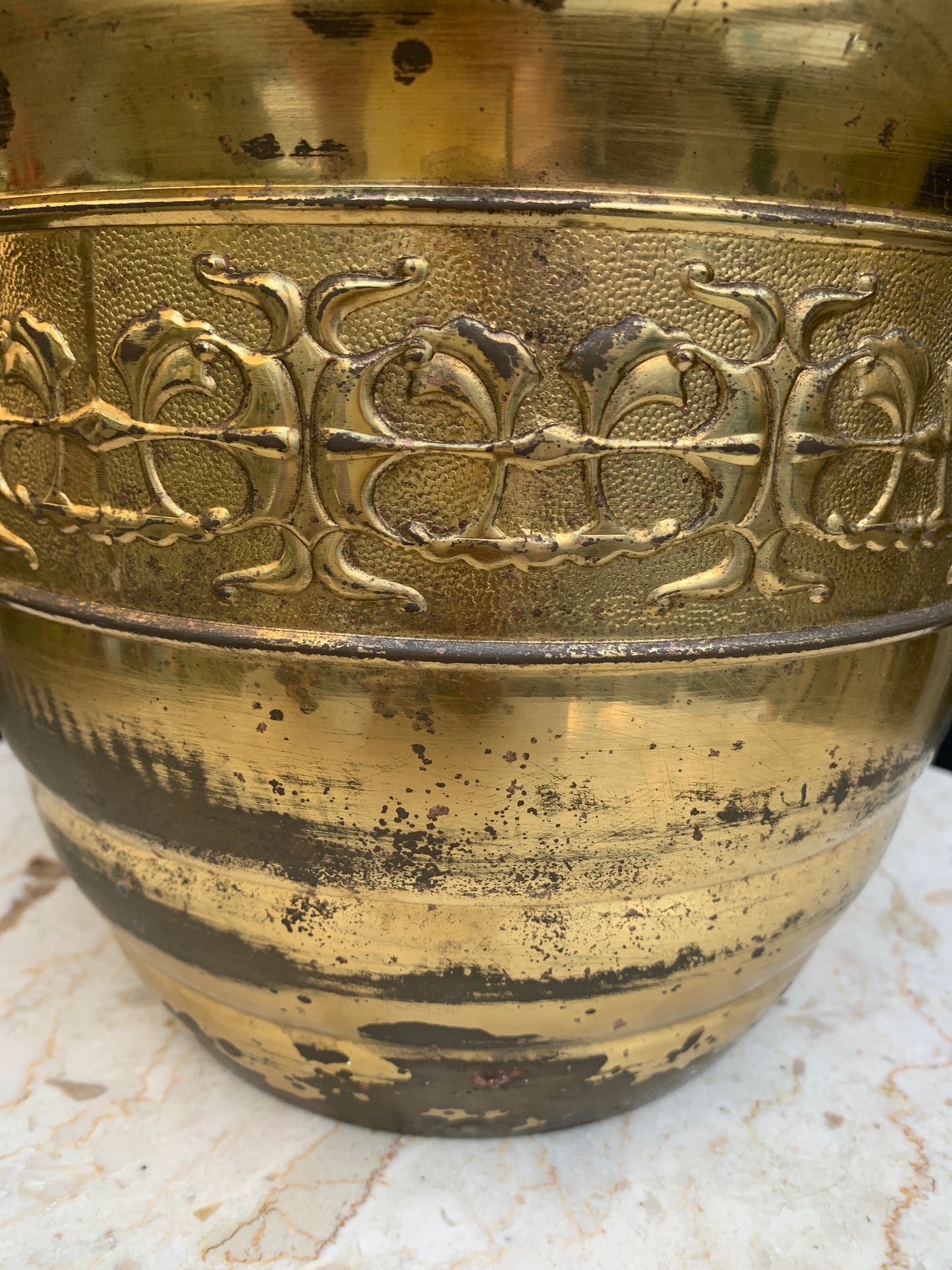 Vintage Brass Coloured Planter