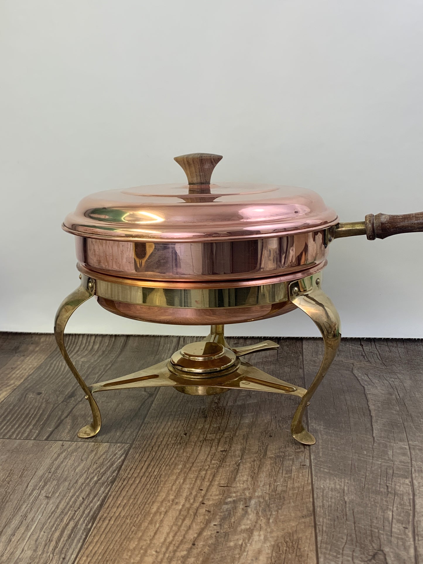 Vintage Copper Chaffing Dish Double Broiler Warming Dish Vintage Kitchen