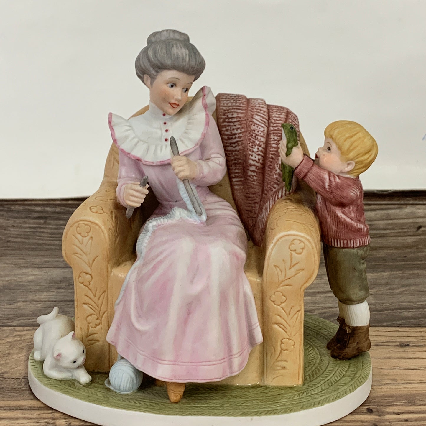 Vintage Enesco Look Grandma Figurine, Third in the Grandma and Grandson Series