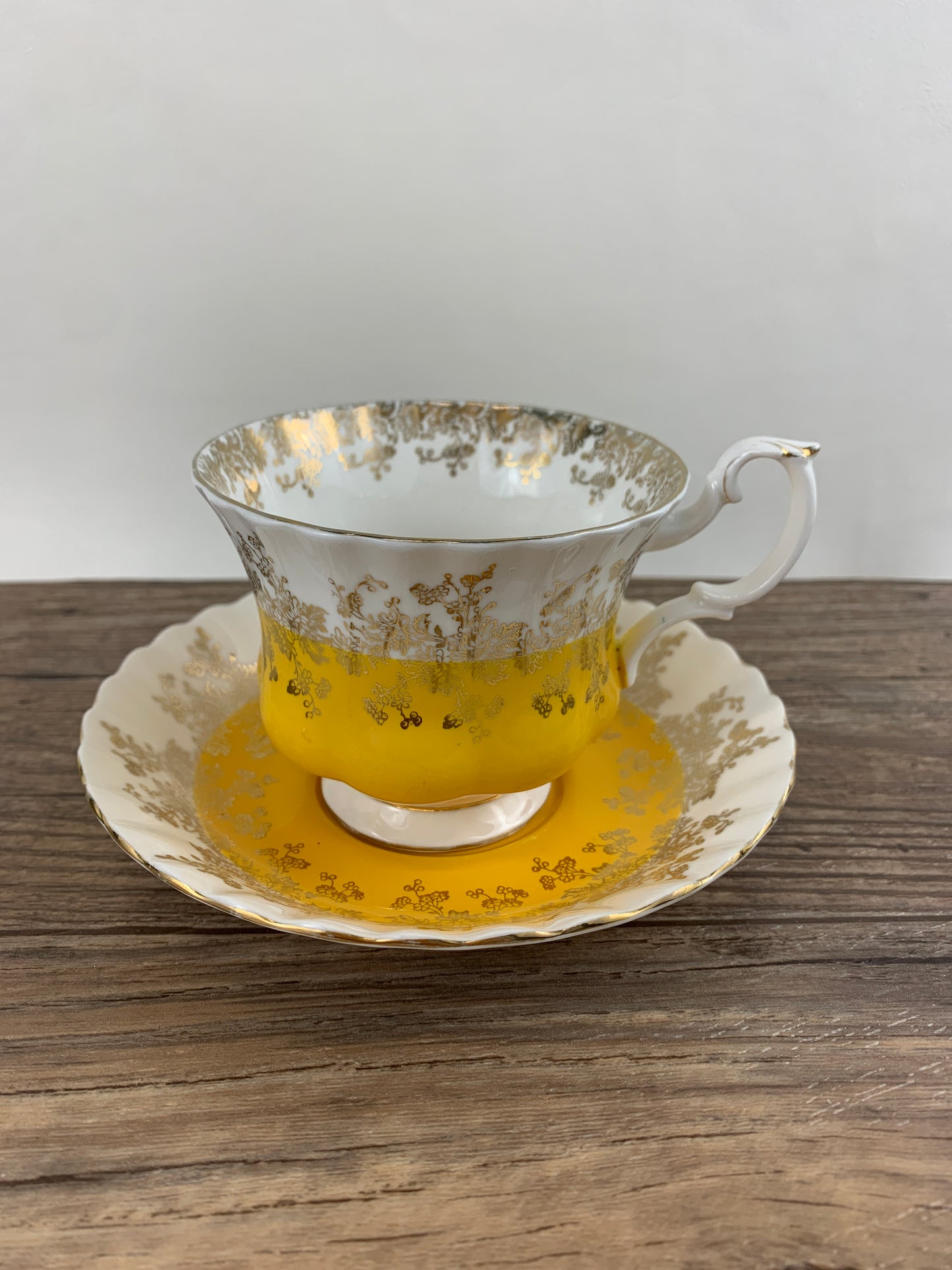 Vintage Royal Albert Regal Series Yellow teacup