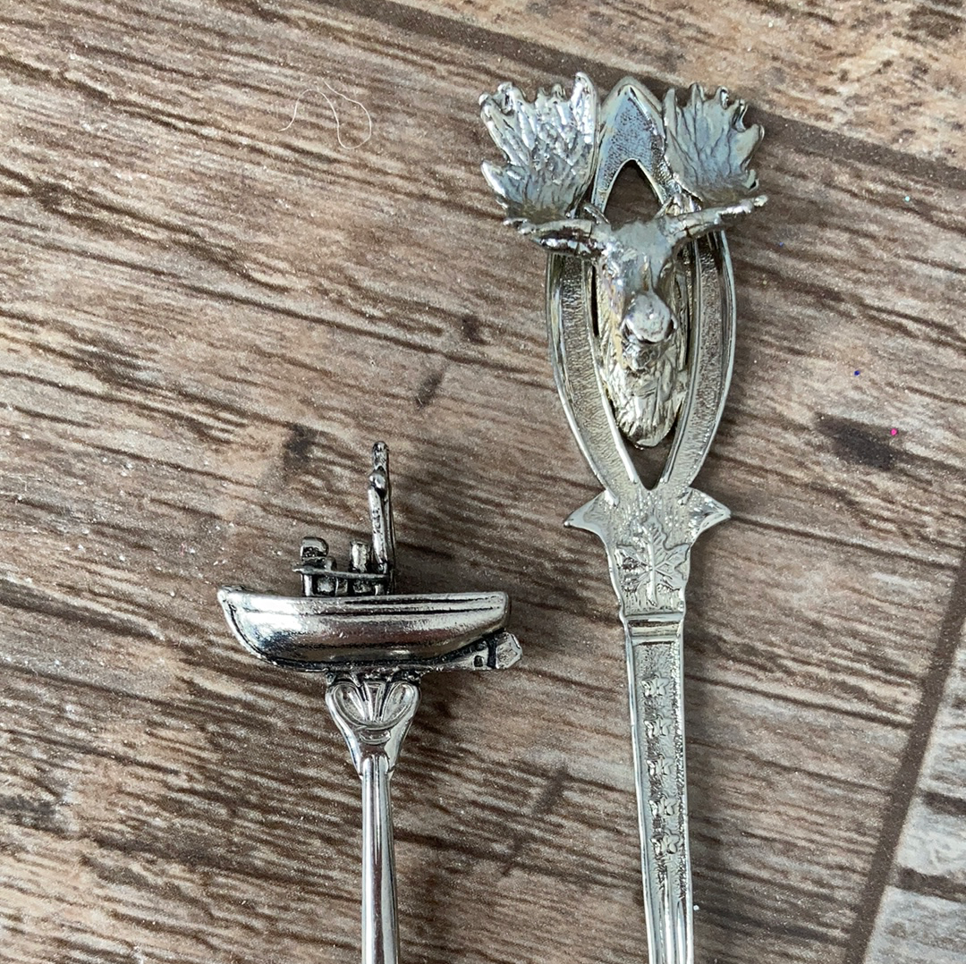 7 British Columbia Alberta and Manitoba Canada Collectible Souvenir Spoons