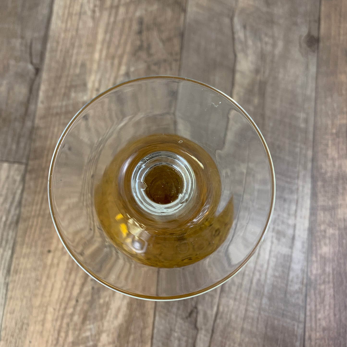 Vintage Amber Art Glass Goblet