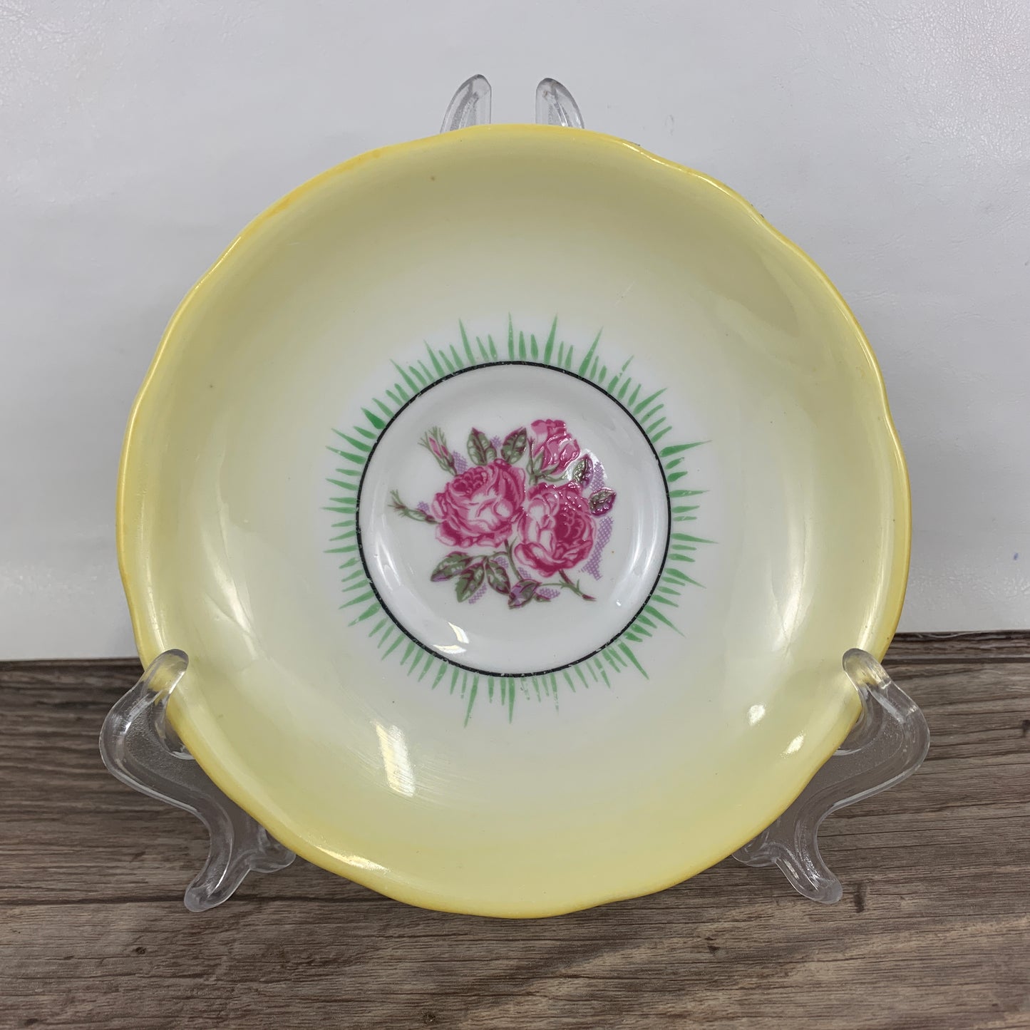 Yellow and White Vintage China Teacup Royal Stafford China Avon Tea Cup