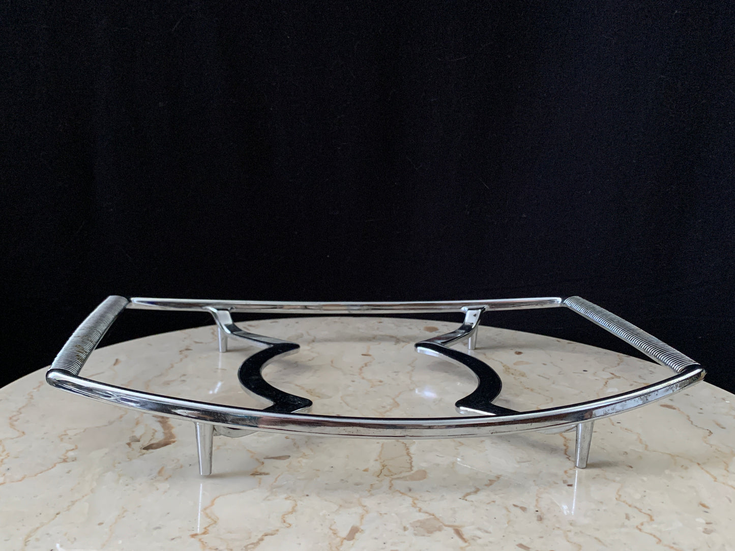 Corning Ware Silver Metal Trivet Large Casserole Holder
