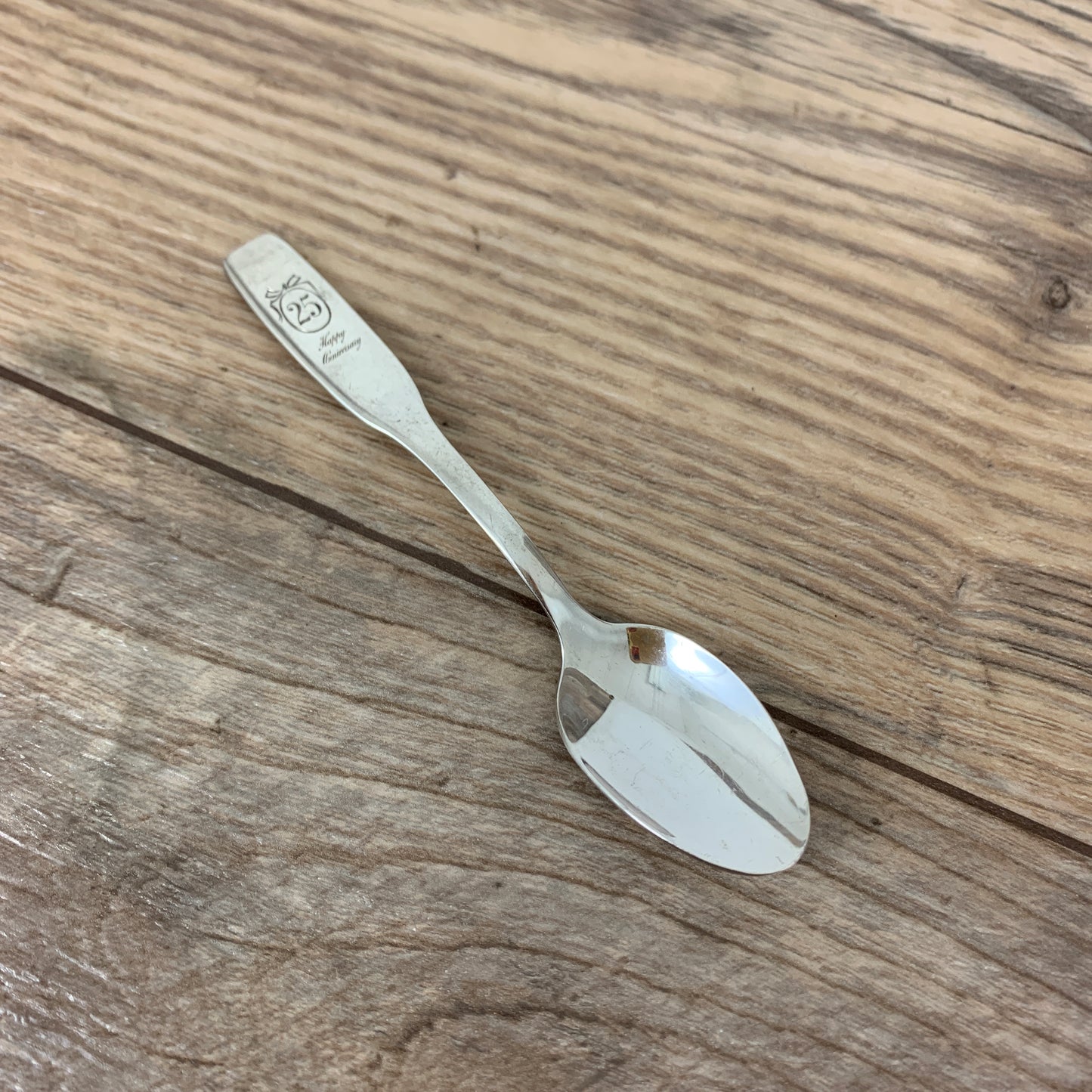 25th Anniversary Demitasse Spoon, Small Anniversary Gift
